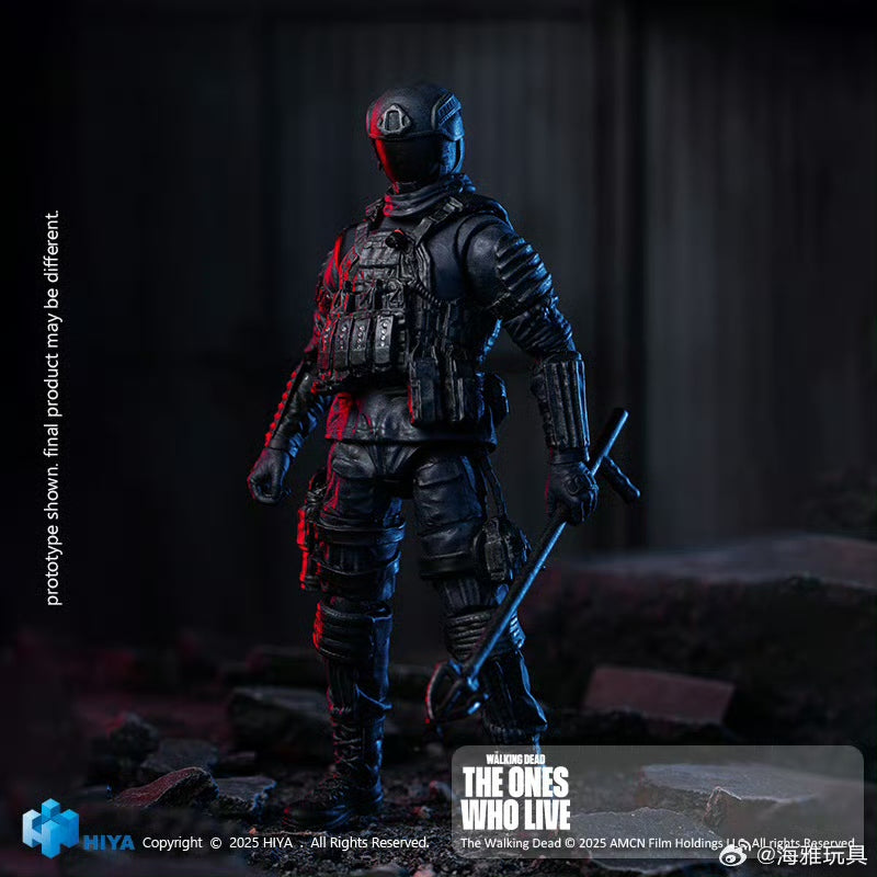 Pre Order 1/18 Hiya 4-Inch CRM Soldier Action Figure - The Walking Dead: The Ones Who Lived Collectible Mini Series | Perfect for Display, Diorama Scenes & TV Show Fans