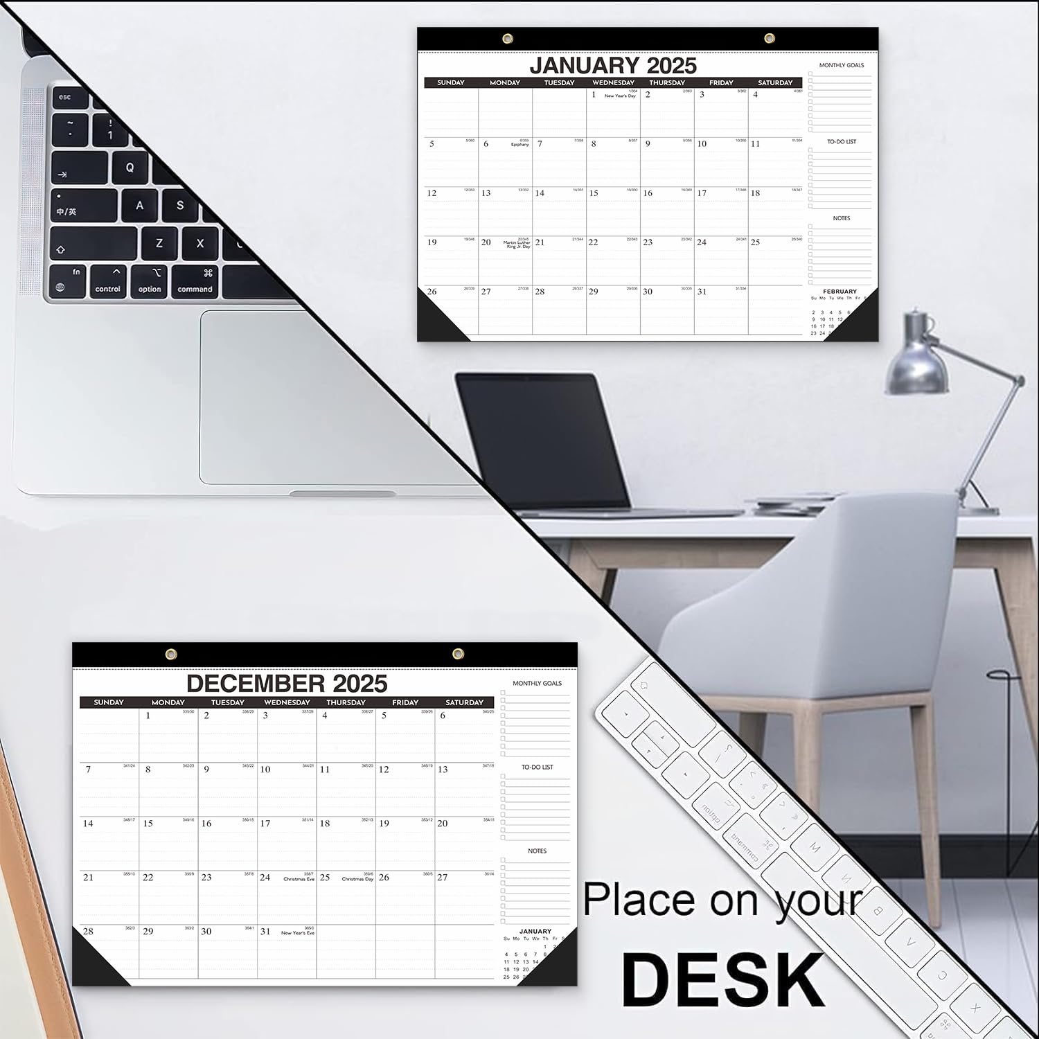 Kyweel 2025-2026 18-Month Desk & Wall Calendar Combo (17