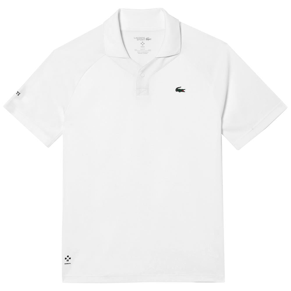 Lacoste Men's Medvedev Ultra Dry Polo Shirt - Breathable, Moisture-Wicking Tennis & Golf Polo for Men - White - Perfect for Sports, Casual Wear & Summer Outfits