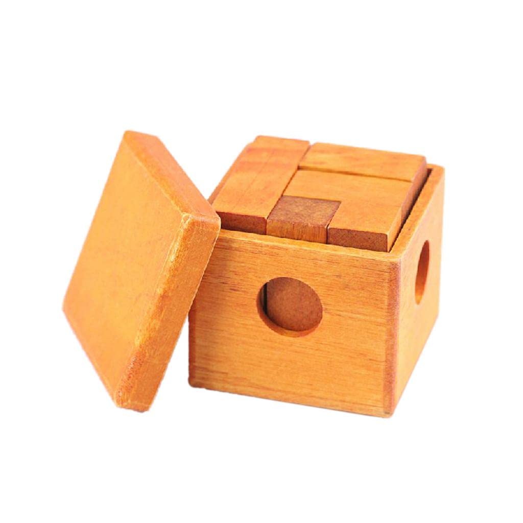 ATORSE Wooden Ming Lock Puzzle Toy - Brain Teaser Building Blocks for Kids, Educational Logic Game (Boxed) - Perfect for STEM Learning, Birthday Gifts & Family Game Night