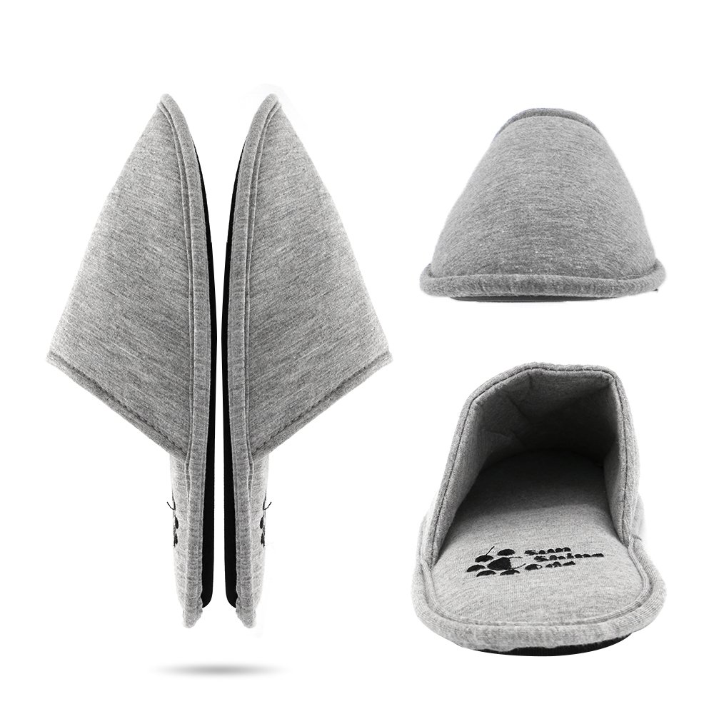Sunshine Code Men's Memory Foam Slippers - Washable Cotton House Shoes with Travel Bag for Home, Hotel, Spa & Bedroom - Comfortable Indoor/Outdoor Slides for Relaxation & Travel
