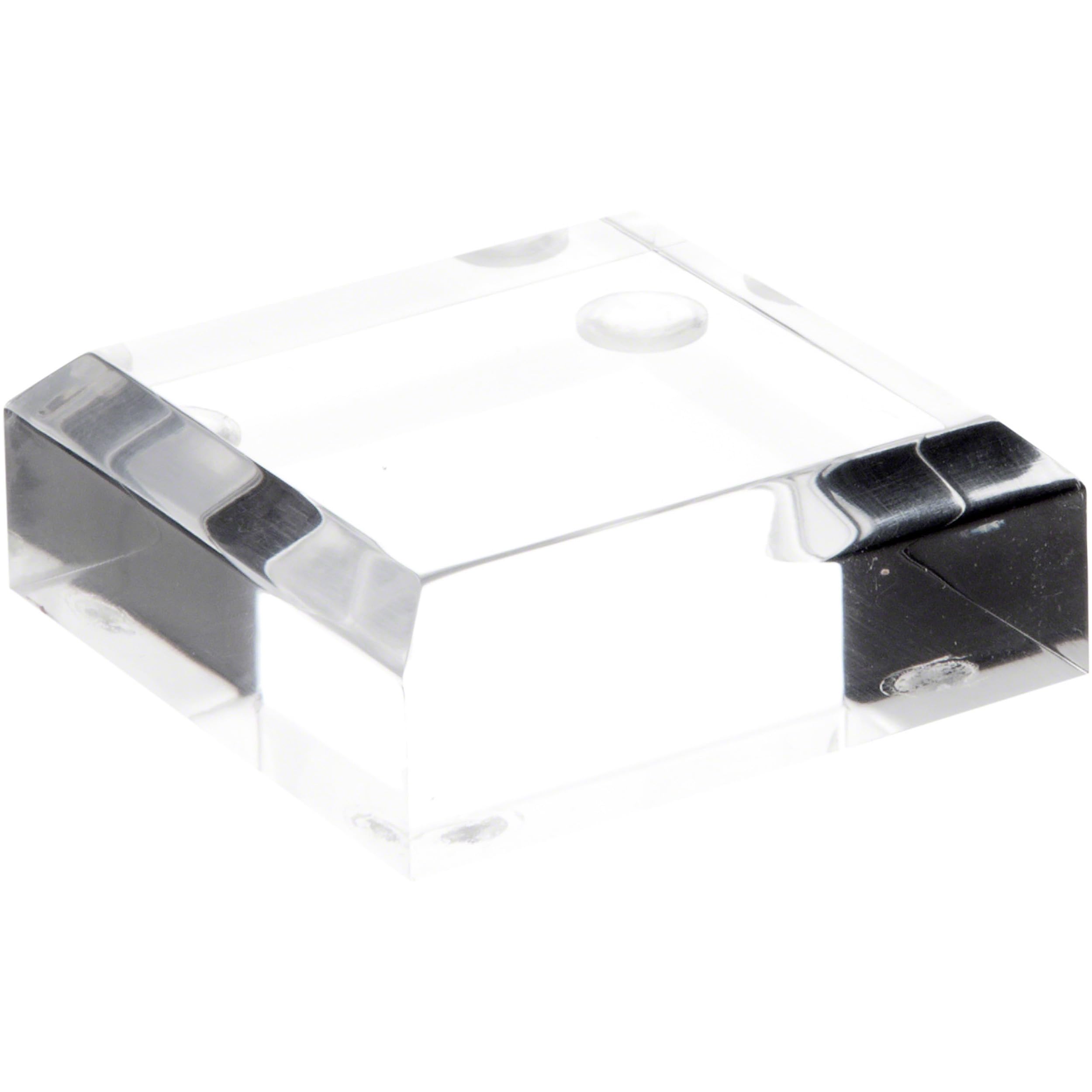 Plymor 2x2 Inch Clear Acrylic Square Beveled Display Stand - 0.75