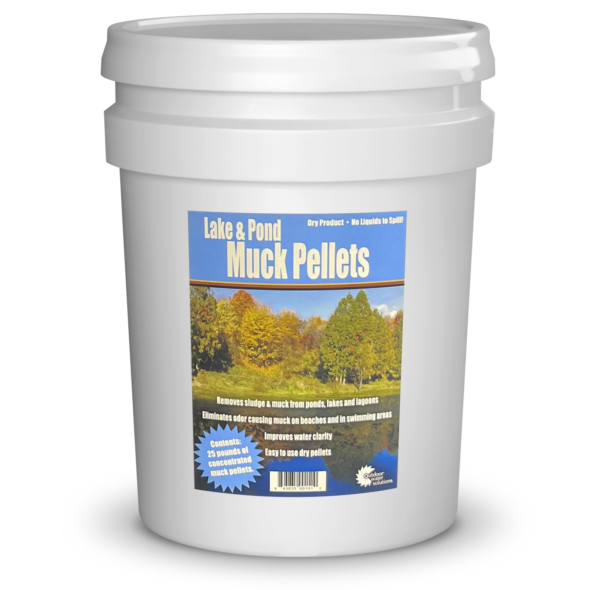 25lb Lake and Pond Muck Pellet Tablets - Fast Acting & Easy to Apply for Water Treatment | Perfect for Algae Control & Pond Maintenance