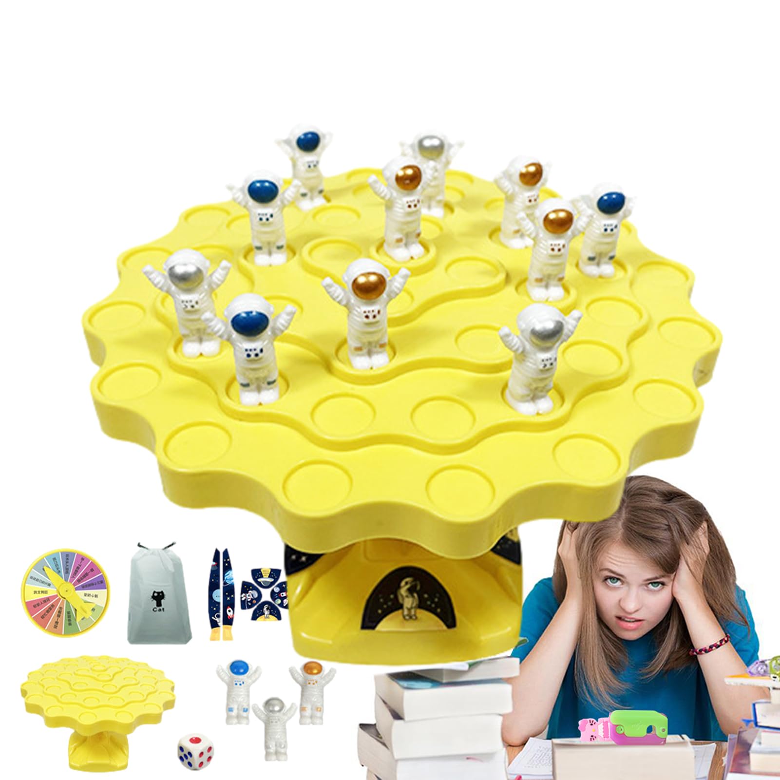 Samuliy Astronaut Balance Board Game for Kids - Interactive Ball Balance Toy with Balance Tree - Fun Parent-Child Activity for Indoor Play & STEM Learning