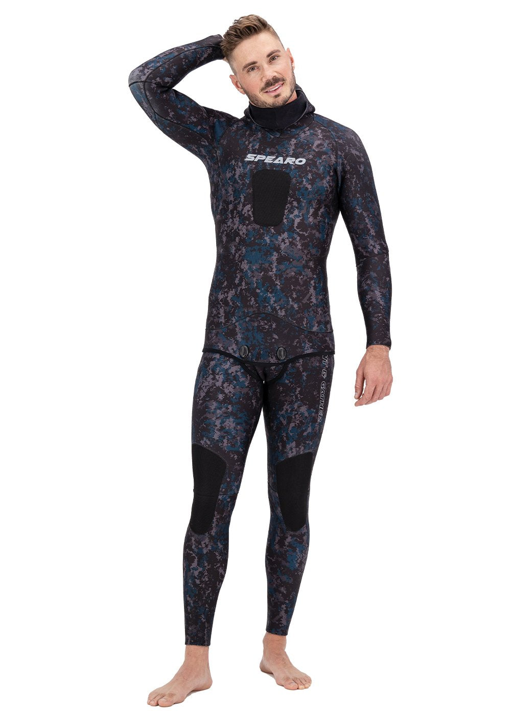 Spearo Men's 7 Seas 5mm Neoprene 2-Piece Wetsuit for Scuba Diving, Spearfishing & Cold Water Surfing - Premium Thermal Protection