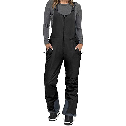 Women's Insulated Waterproof Snow Pants Bib Overalls - Winter Ski & Snowboarding One-Piece Overalls for Cold Weather | Perfect for Skiing, Snowboarding & Outdoor Winter Activities