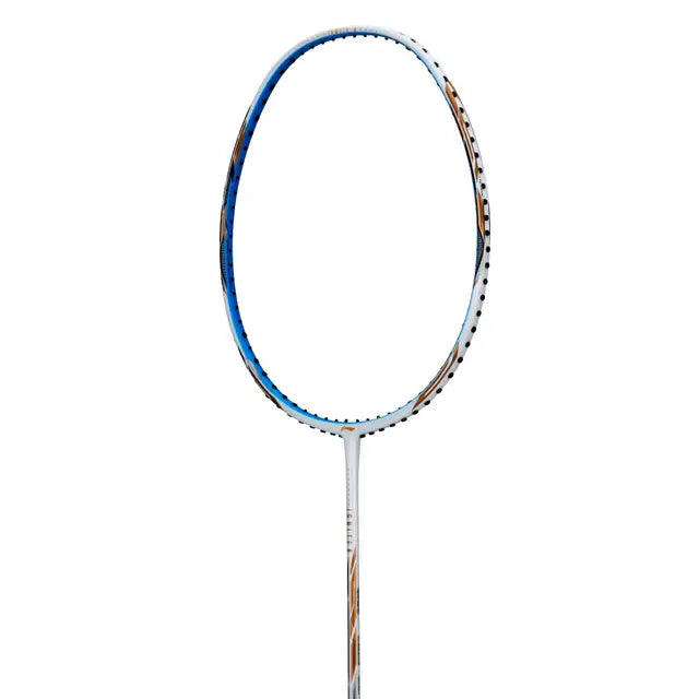 Li Ning IGNITE 8 White & Blue Badminton Racket - Prestrung Professional Shuttlecock Racket for Men & Women | Perfect for Badminton Tournaments & Casual Play | Made in China