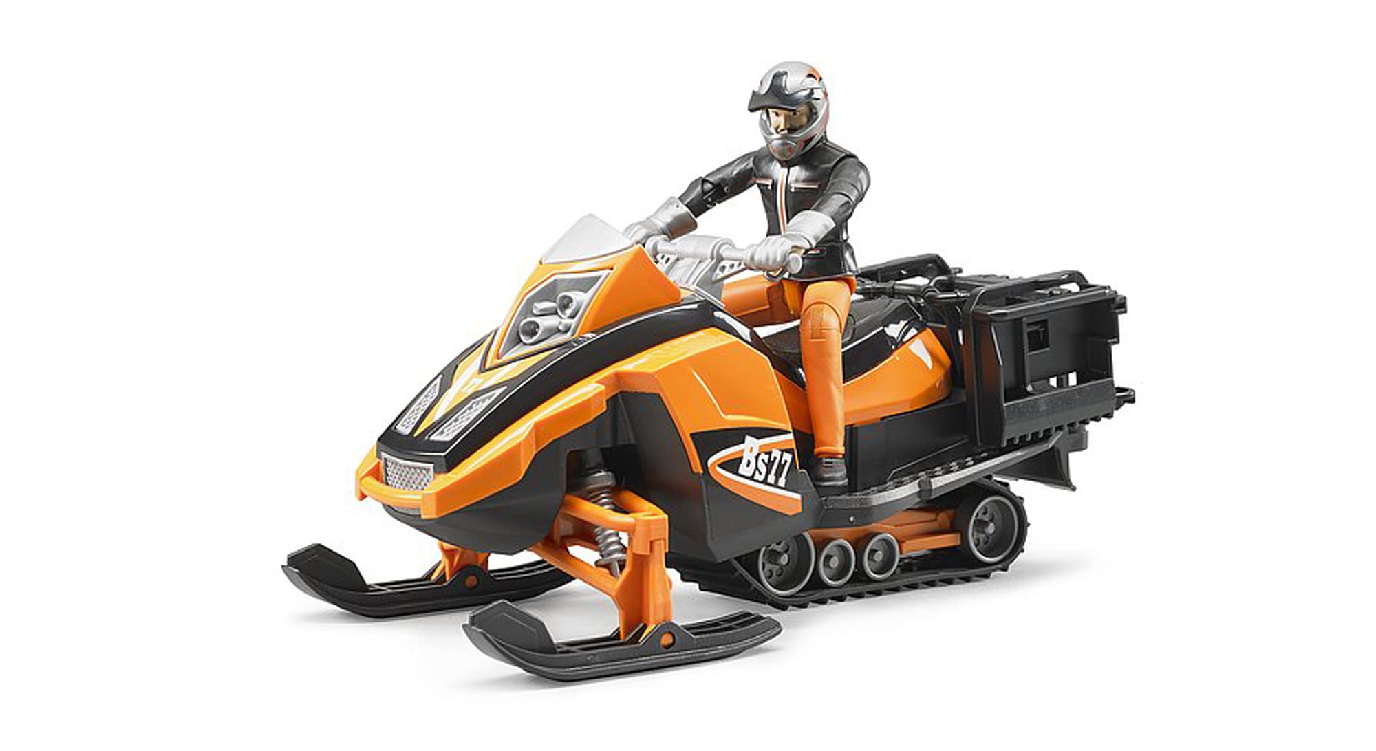 Bruder Snowmobile Toy with Driver Figure & Accessories - Realistic Ride-On Toy for Kids, Winter Adventure Play, Indoor & Outdoor Fun