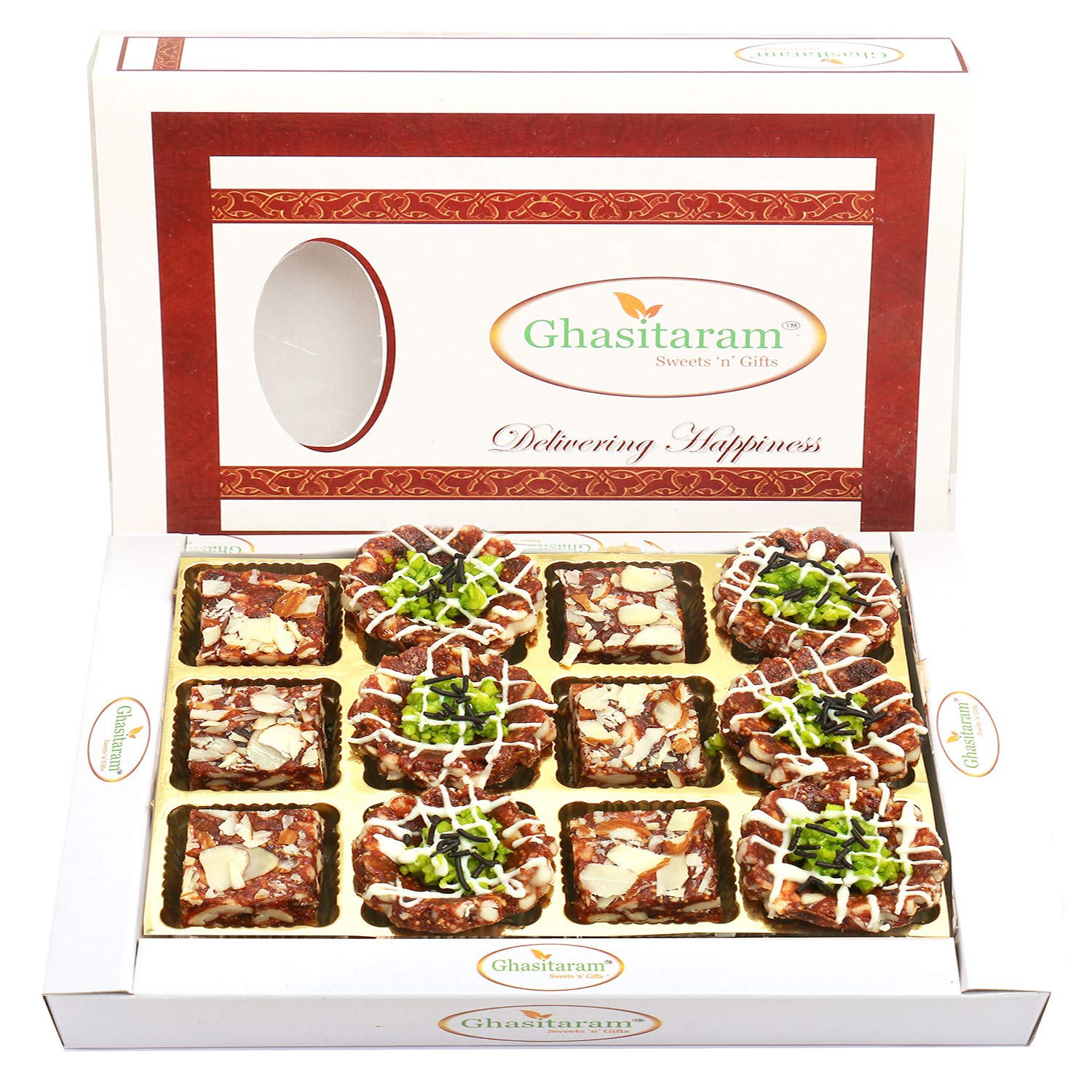 Premium Assorted Anjeer Sweets - 12 Pcs Diwali Gift Box | Traditional Indian Fig Dessert for Festivals, Celebrations & Corporate Gifting