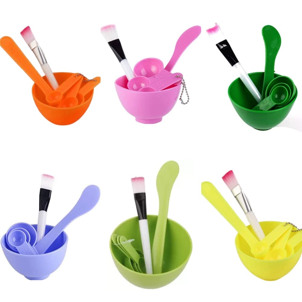 FEELHIGH Professional Bleach Bowl Set with Facial Bowl & Brush - Salon & Spa Accessories for Hair & Skin Care (Pink) - Perfect for Salon Treatments, Home Beauty Routines & Professional Makeup Applications