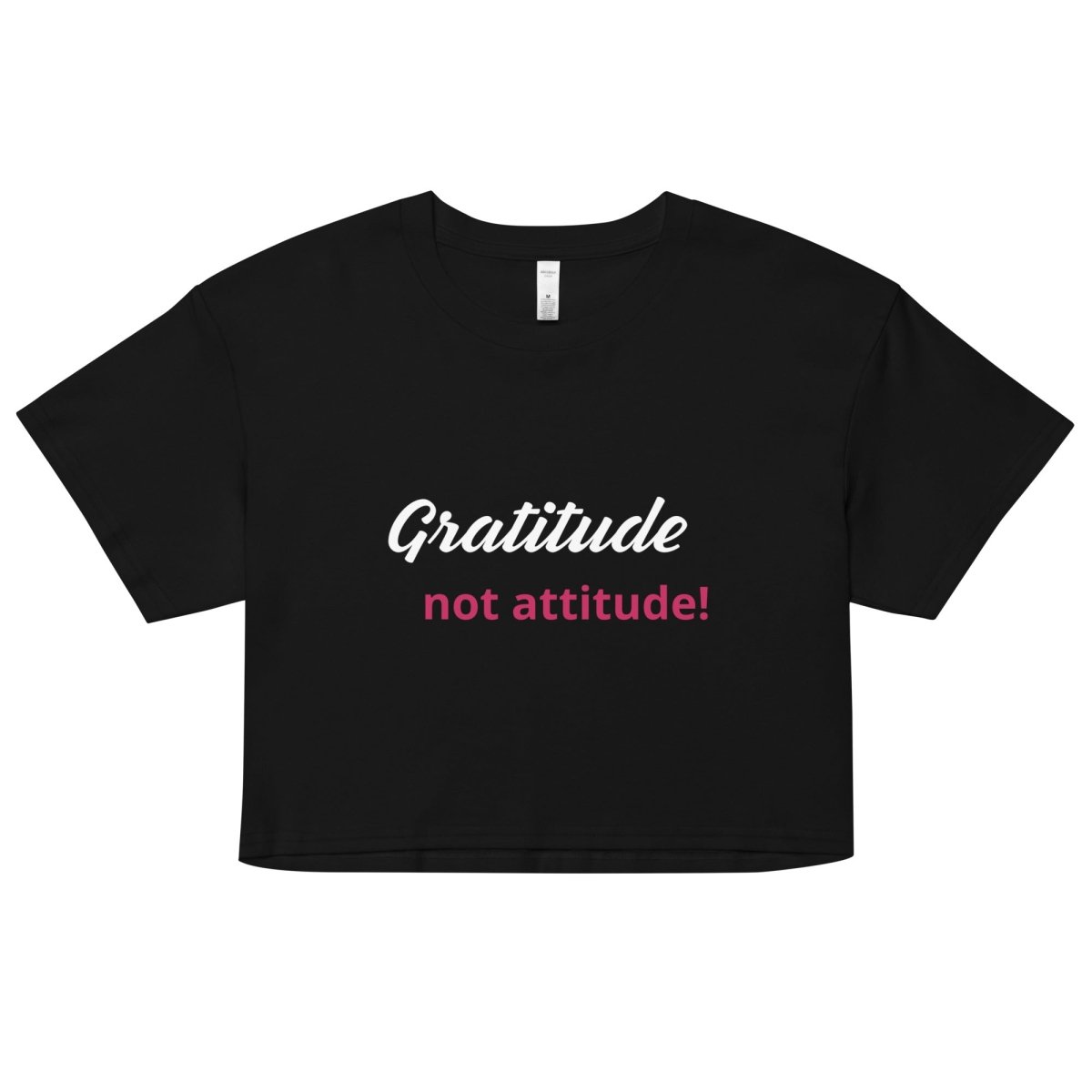 Empowering Gratitude Crop Top - Women's Motivational Workout Shirt for Yoga, Gym & Daily Wear