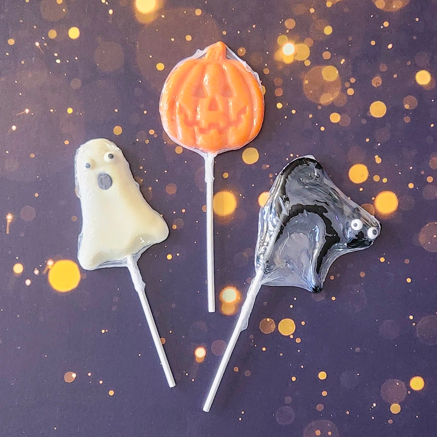 Halloween Hard Candy Pops - Assorted Flavors Bulk Pack for Trick or Treat, Parties & Festive Celebrations