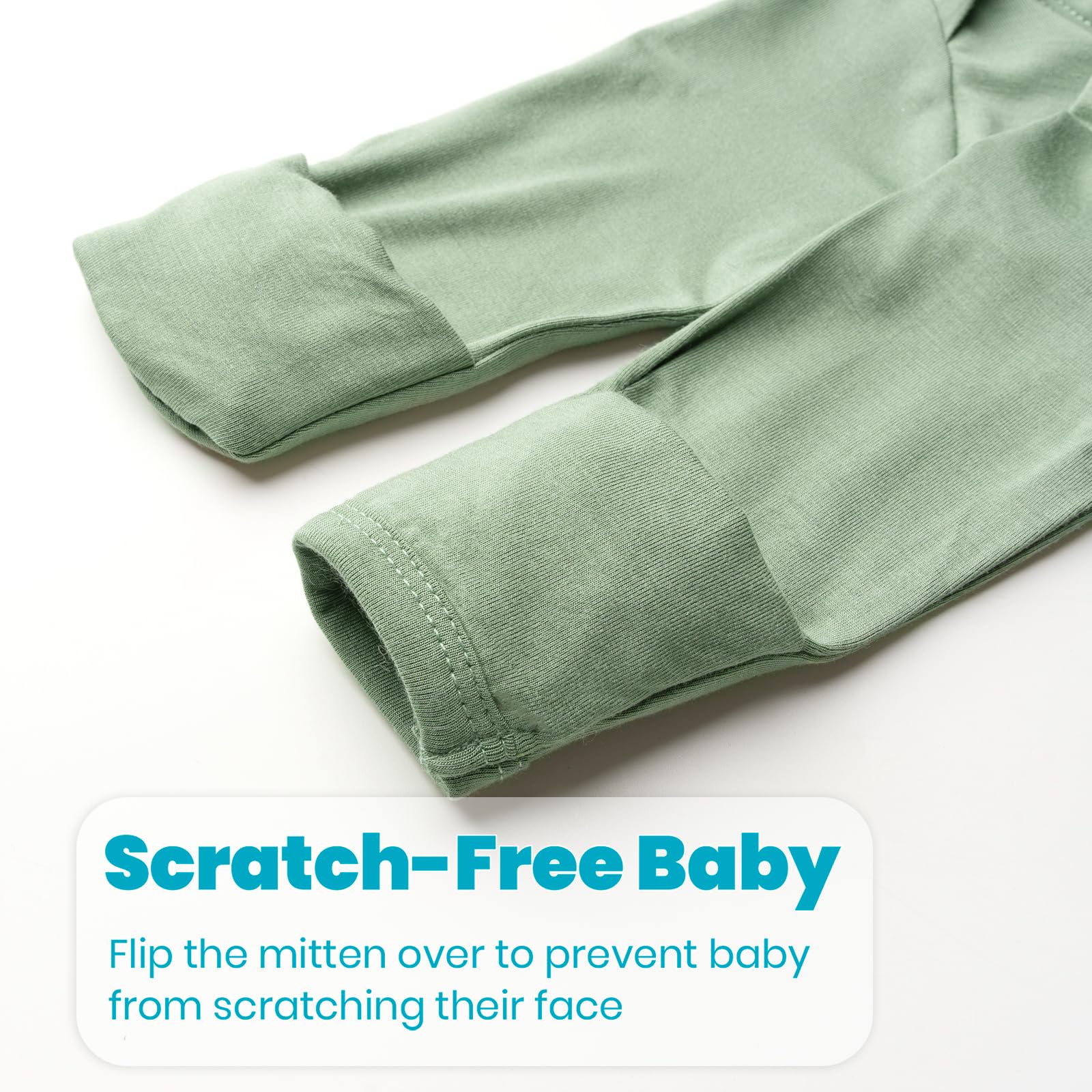 Soft Baby Knotted Gown Set with Mittens & Hat - Newborn Long Sleeve Sleeper for Cozy Nights