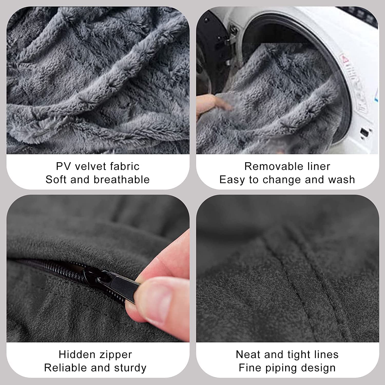7FT Giant Bean Bag Cover - Soft Fluffy Fur Storage Chair for Living Room, Sofa Bed & Portable Lounging | No Filler Included (Black) | Perfect for Home Theater, Game Room & Dorm Relaxation