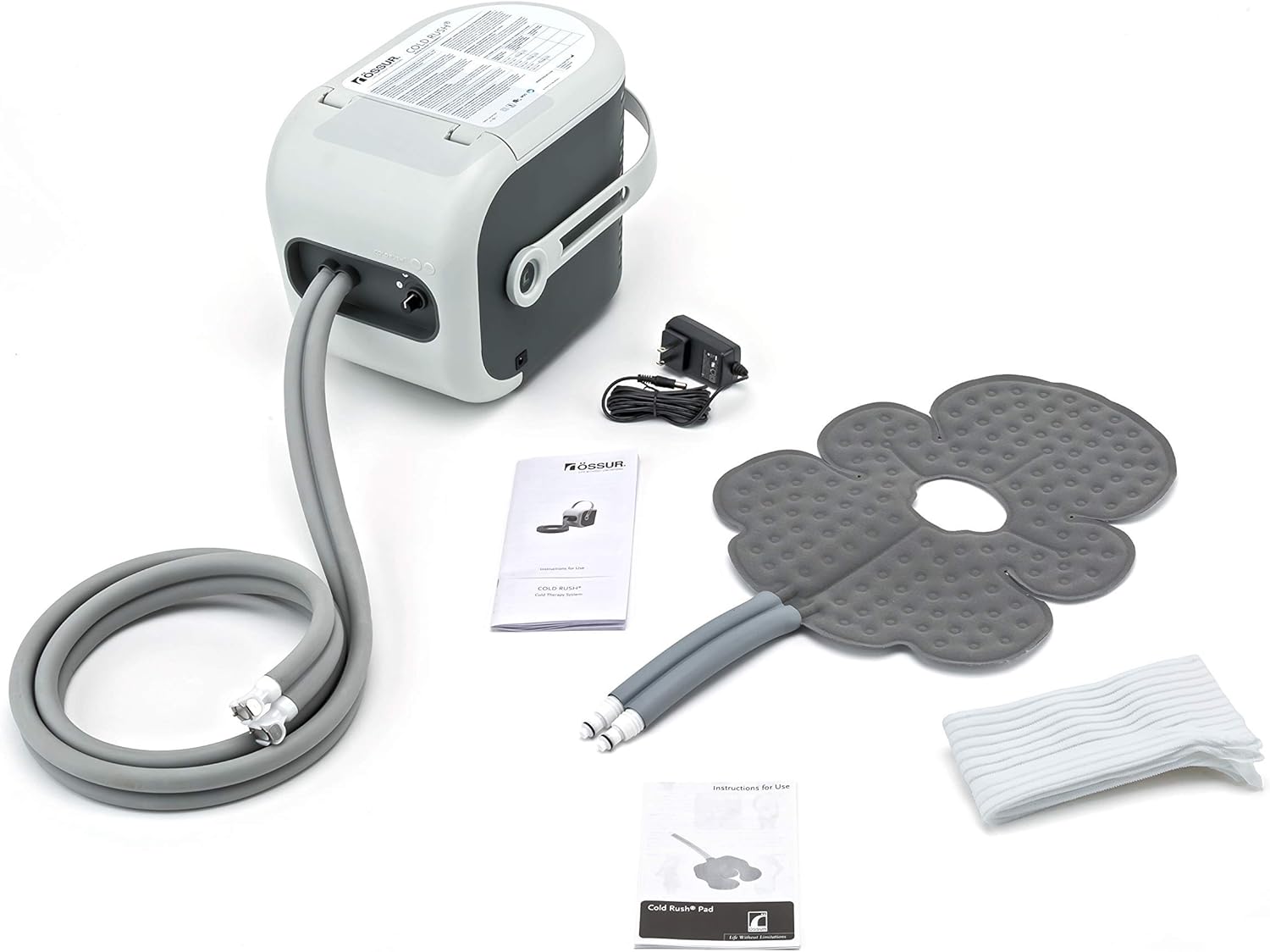 Ossur Cold Rush Cold Therapy Machine System with Pads - Pain Relief & Recovery for Knee, Shoulder, and Post-Surgery Rehabilitation