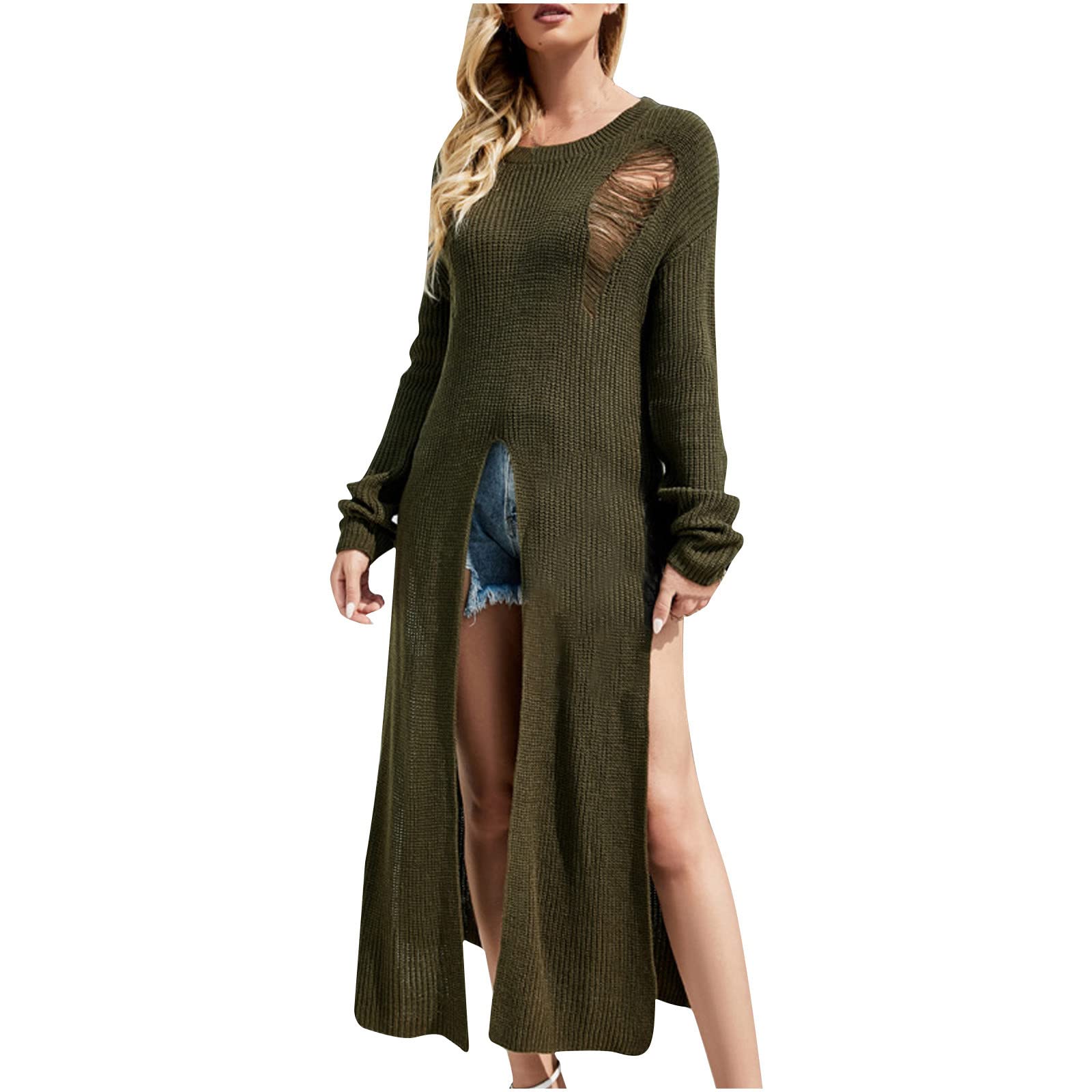 Women's Casual Floral Ruffled Lantern Sleeve Dress - Loose Fit Comfortable Solid Color Summer Dress for Outdoor, Party & Daily Wear