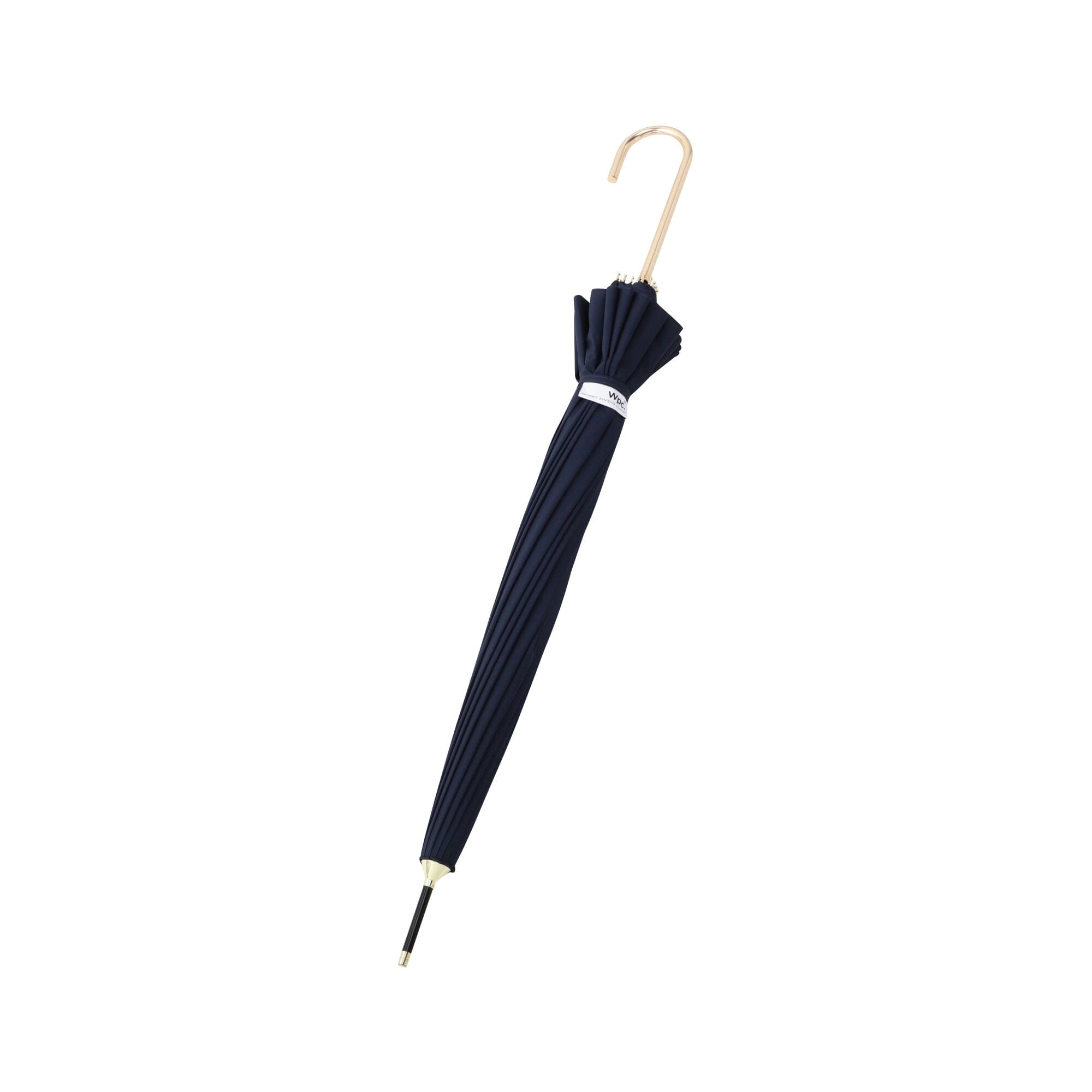 16-Rib Solid Long Umbrella in Navy Blue - Perfect for Rainy Days, Outdoor Events & Travel