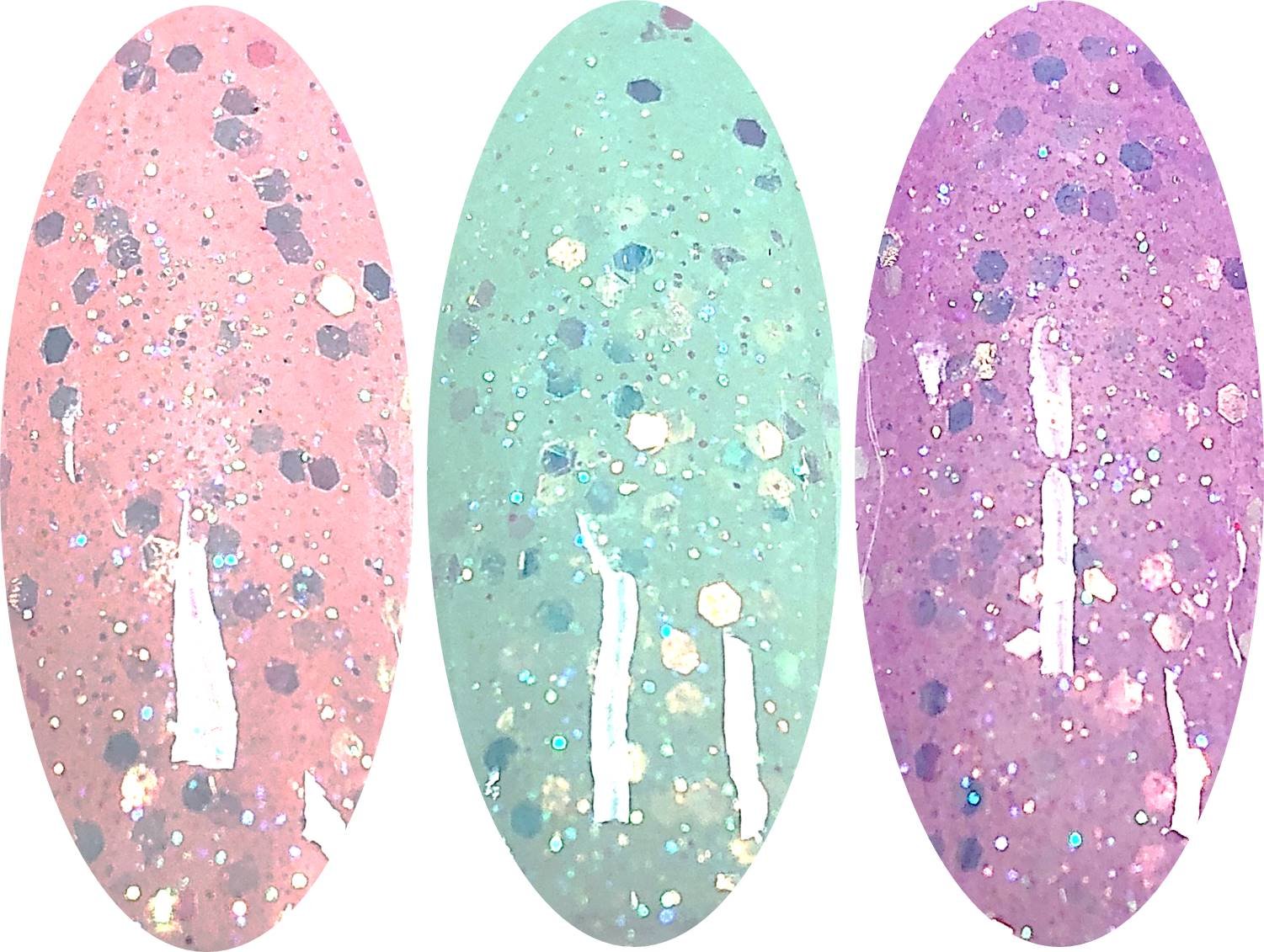 SHEBA NAILS Dipcrylic Glitter Dipping Powder Kit - UNICORN POOP Starter Set for Acrylic Nails | DIY Manicure at Home, Salon Quality Nail Art, Perfect for Parties & Special Occasions