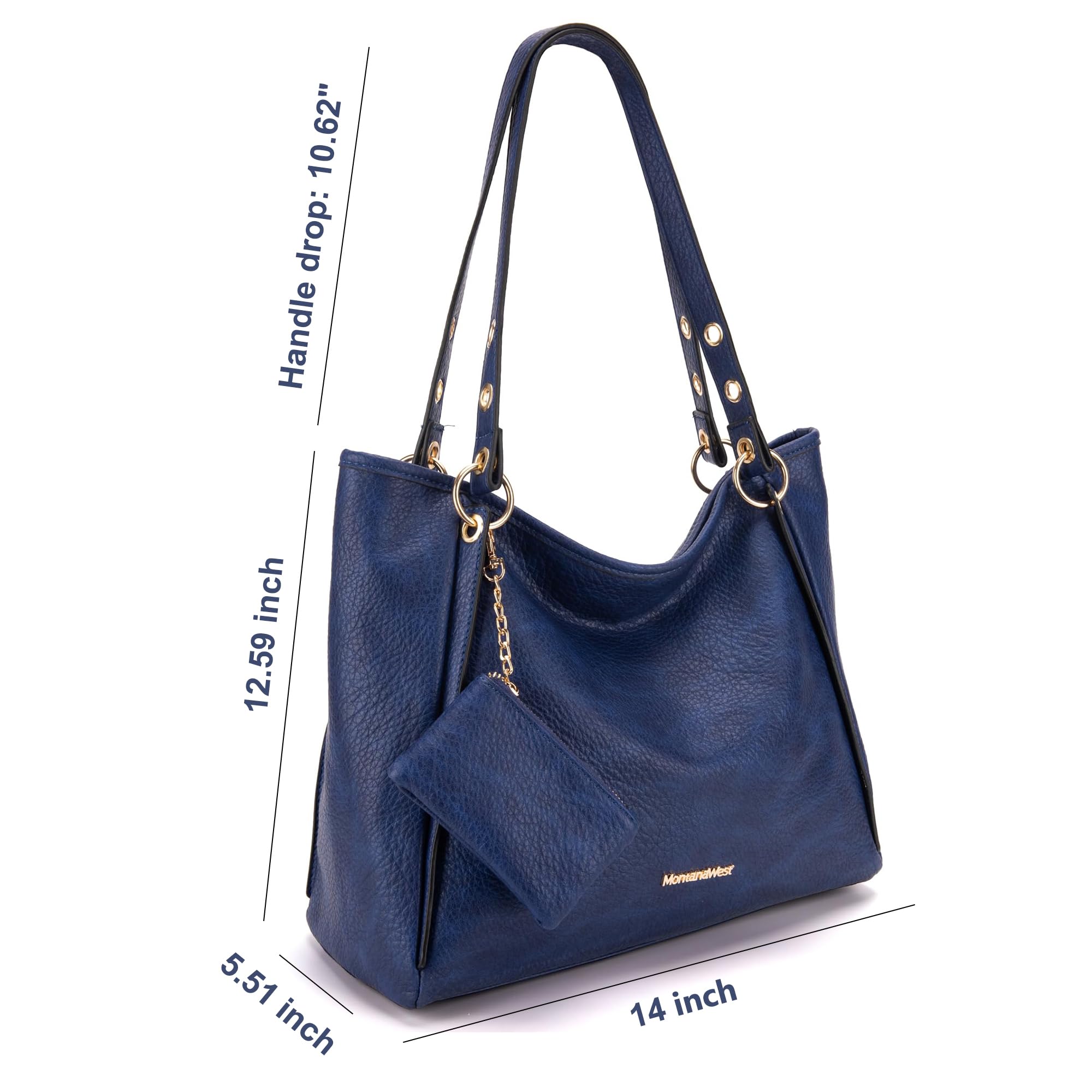 Montana West Large Tote Bag for Women - Stylish Leather Shoulder Purse & Handbag - Perfect for Work, Travel & Everyday Use