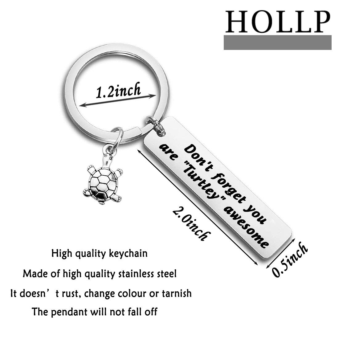 HOLLP Turtle Bracelet - Stylish Bangle Beach Jewelry for Women | Don't Ever Forget You're Turtley Awesome | Perfect for Summer Vacations, Beach Parties & Gift Giving