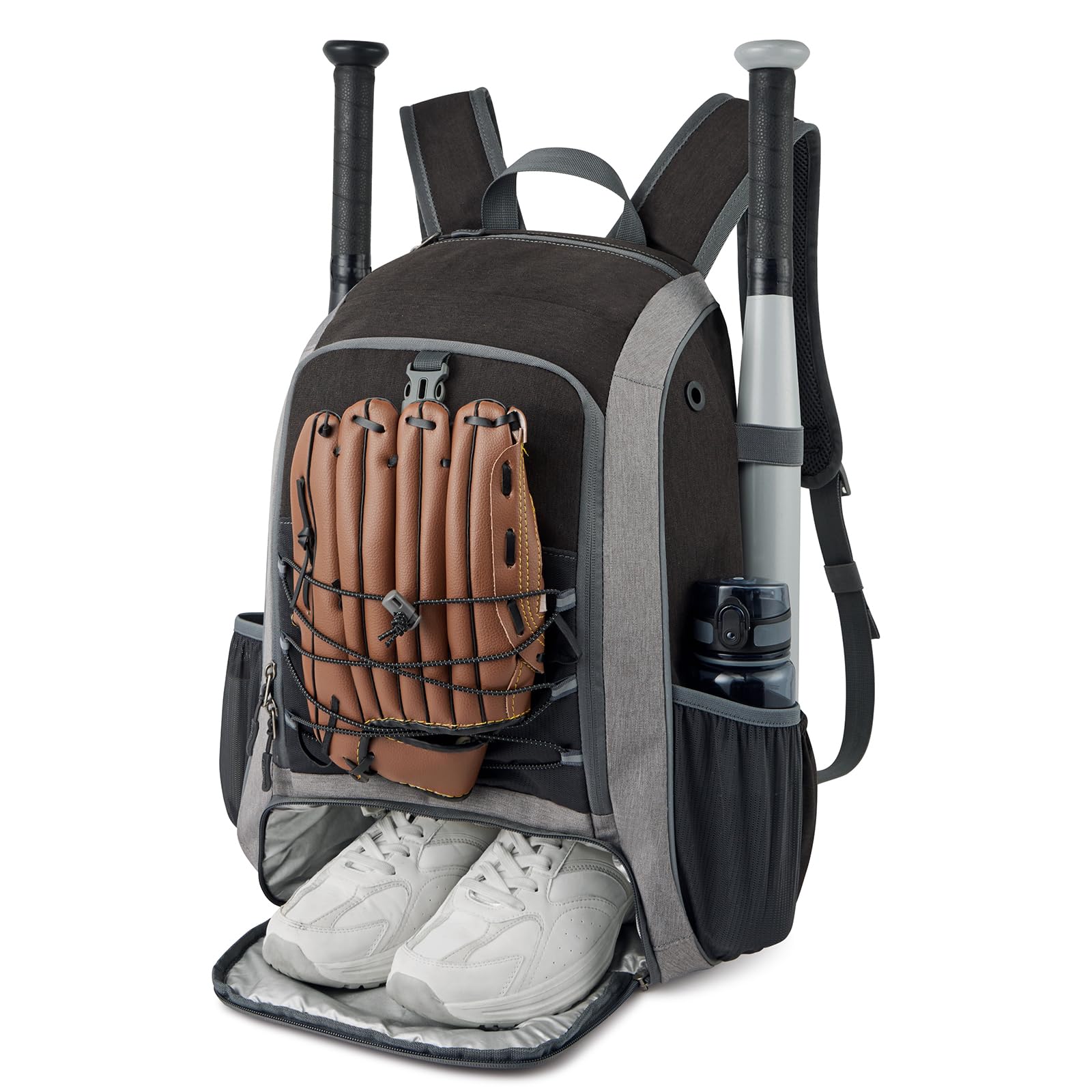 G4Free Youth & Adult Baseball Backpack - Lightweight Softball Bag with Shoe Compartment, Large Bat Storage & Fence Hook | Perfect for T-ball, Little League & Travel Games