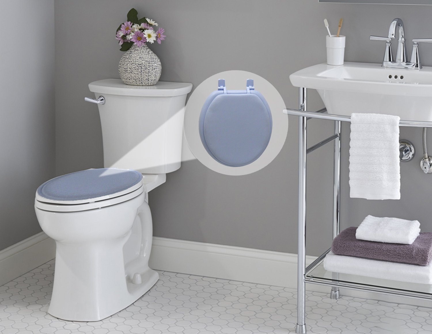 Premium Soft Close Toilet Seat - Durable Solid Wood Core, Quiet Slow-Close Hinge - Perfect for Bathroom Upgrade & Home Renovation
