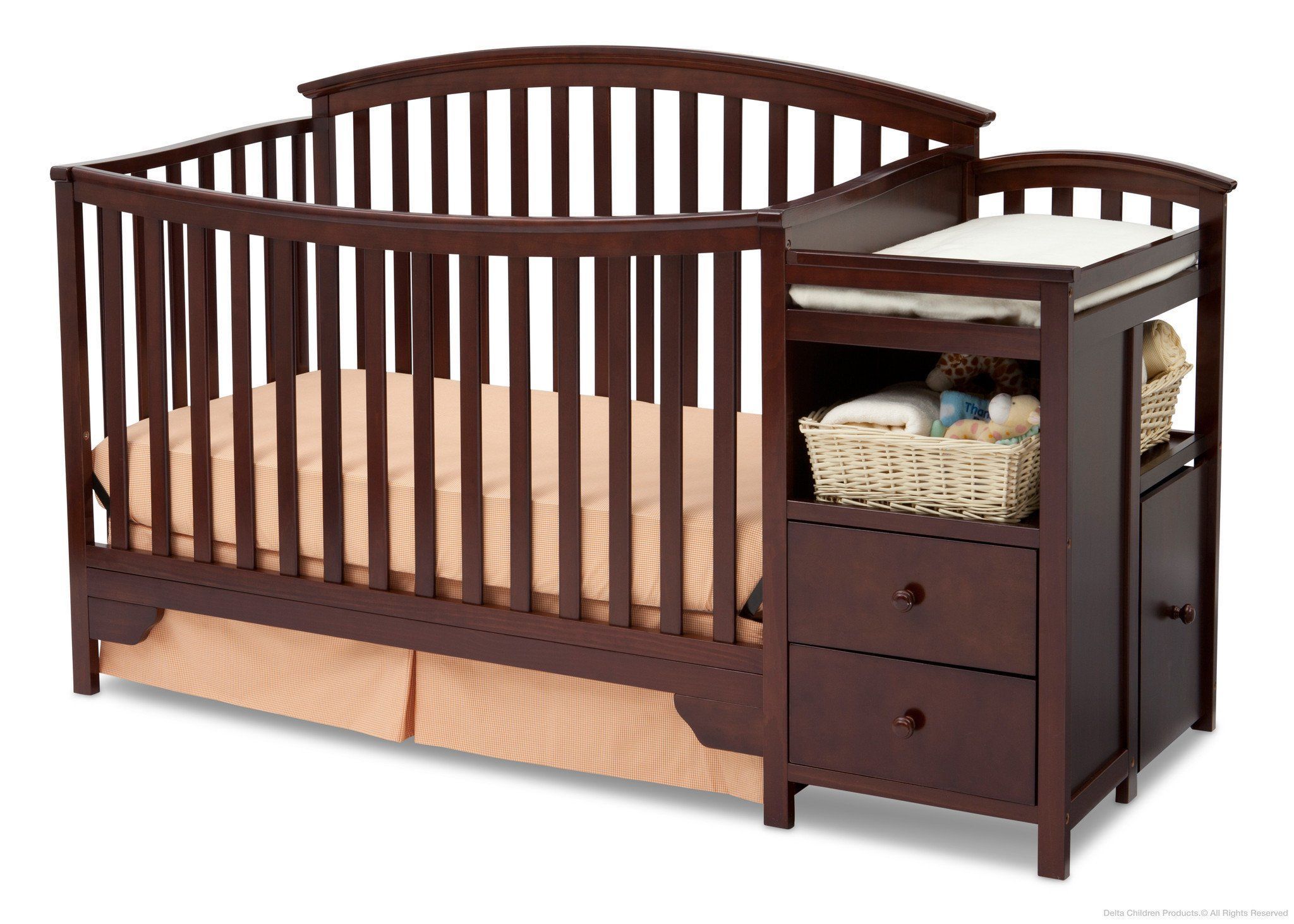 Sonoma Convertible Baby Crib with Changing Table - 3-in-1 Nursery Furniture for Newborns & Toddlers - Perfect for Small Spaces & Modern Nurseries