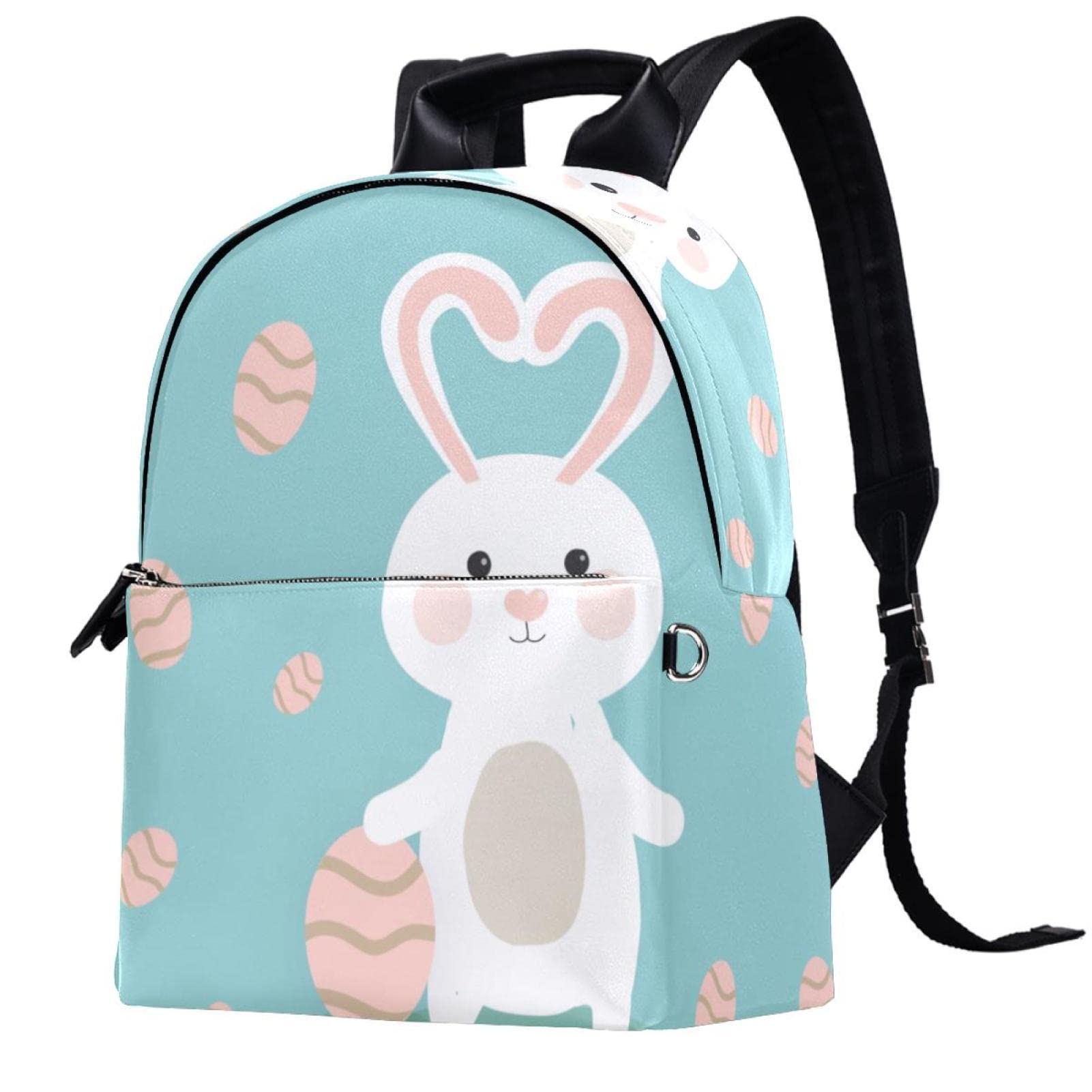 Vintage PU Leather Bunny Backpack for Women - Easter School Bag for College