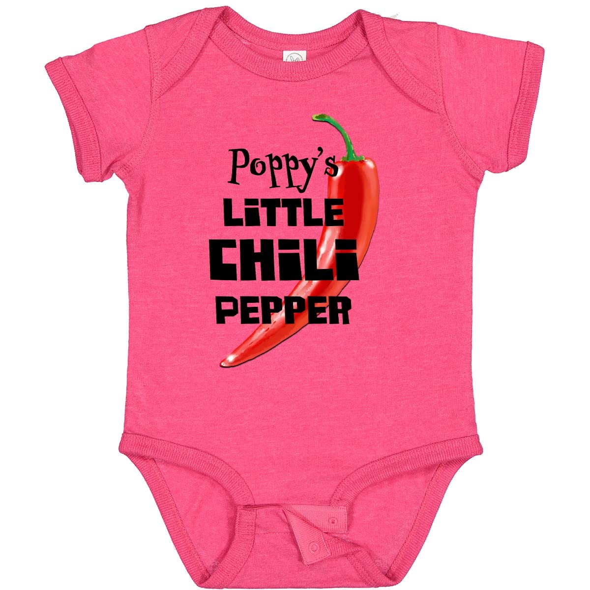 Inktastic Poppy's Little Chili Pepper Baby Bodysuit - Cute Infant Onesie for Boys & Girls | Perfect for Family Photos, Playdates & Holiday Gifts