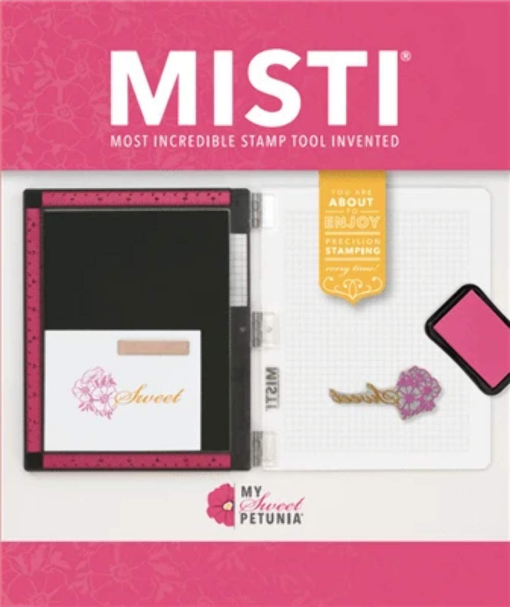 Original Size Misti Stamp Positioner Tool (2020 Version) - Includes Bar Magnet & Foam Pad - Perfect for Card Making, Scrapbooking & DIY Crafts