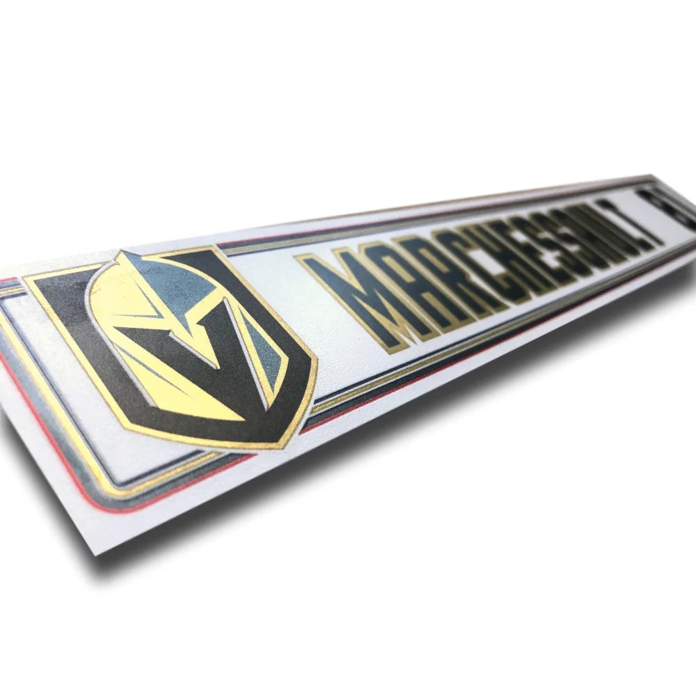 Jonathan Marchessault Authentic Vegas Golden Knights Locker Room Nameplate - NHL Hockey Player Memorabilia for Fans & Collectors - Perfect for Man Cave, Sports Bar & Game Room Decor