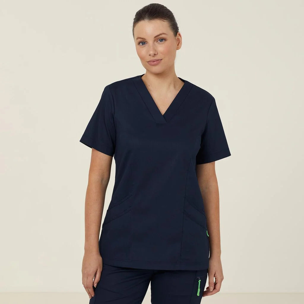 Next Generation Antibacterial Active Florence Scrub Top - Breathable Medical Uniform for Nurses & Healthcare Professionals - Perfect for Hospitals, Clinics & Long Shifts