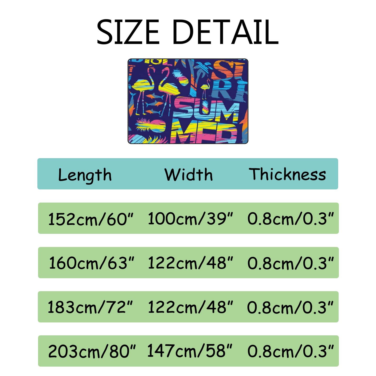 Shark & Flamingo Non-Slip Large Area Rug - 63x48 Inch Soft Floor Carpet for Living Room, Bedroom, Nursery & Playroom | Perfect for Kids, Baby Rooms & Yoga Mats