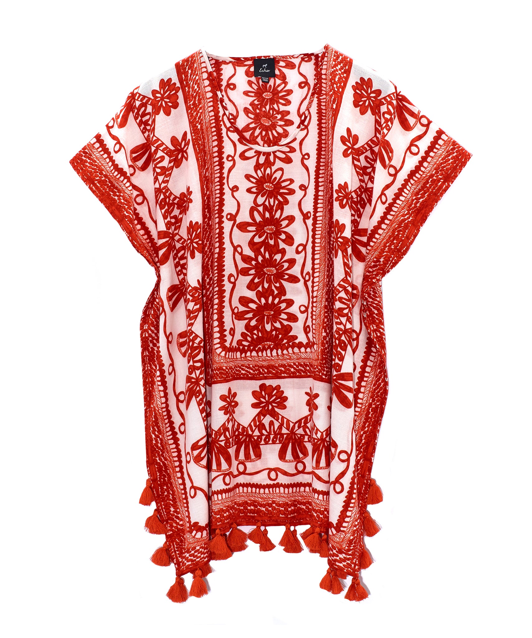 Stylish Sketchy Scroll Caftan Dress - Flowy Boho Maxi Dress for Women | Perfect for Beach Vacations, Summer Parties & Casual Outings