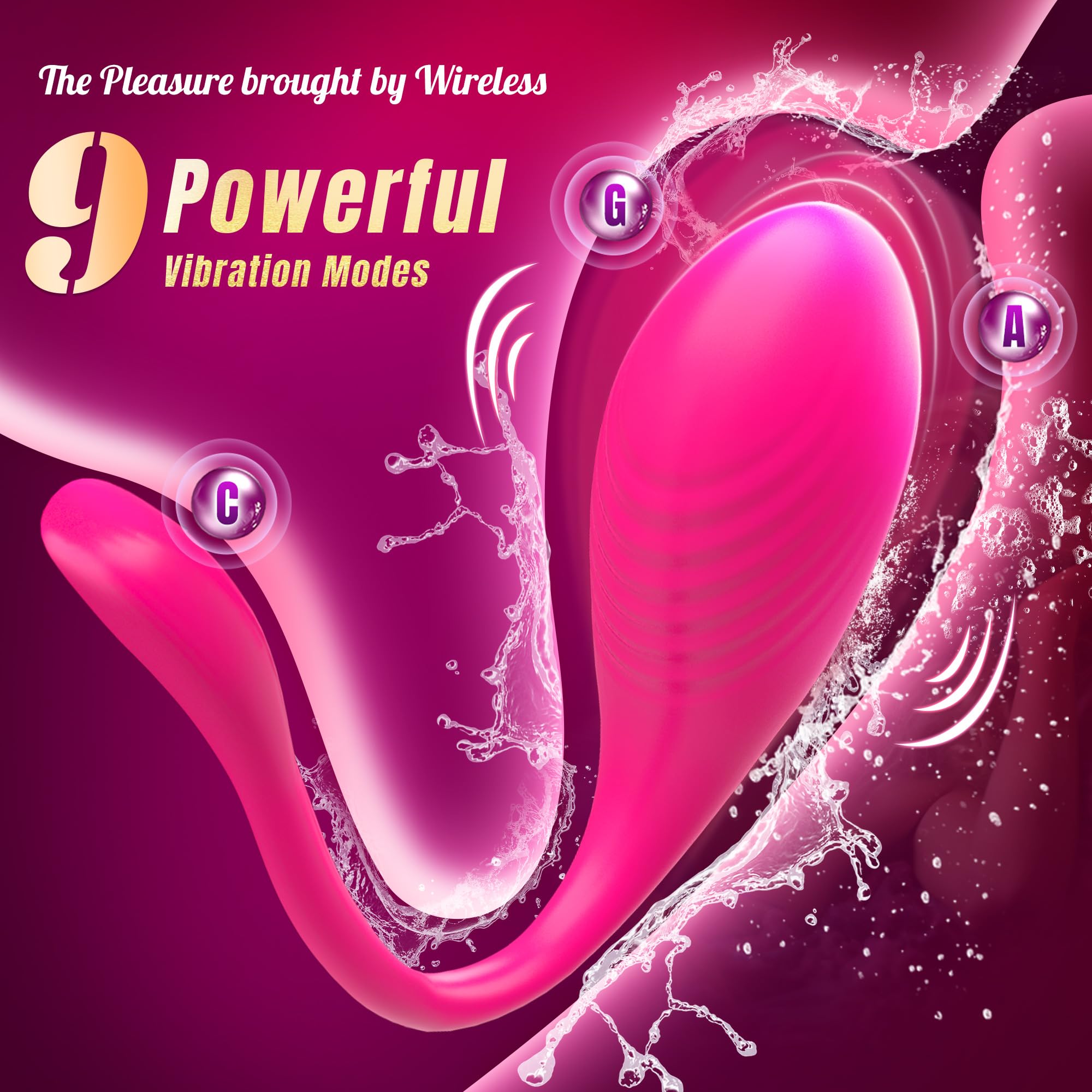 APP Controlled Vibrating Panty Egg - 9 Powerful Modes Wearable Vibrator for Women, Long Distance Couple Sex Toy, Remote Control Adult Toy for Romantic Nights & LDR Play