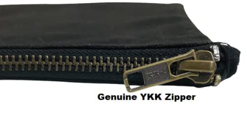 Black Canvas Zipper Pouch for Travel - Waterproof Makeup & Jewelry Organizer Bag - Perfect for Toiletries, Accessories & Small Essentials Storage