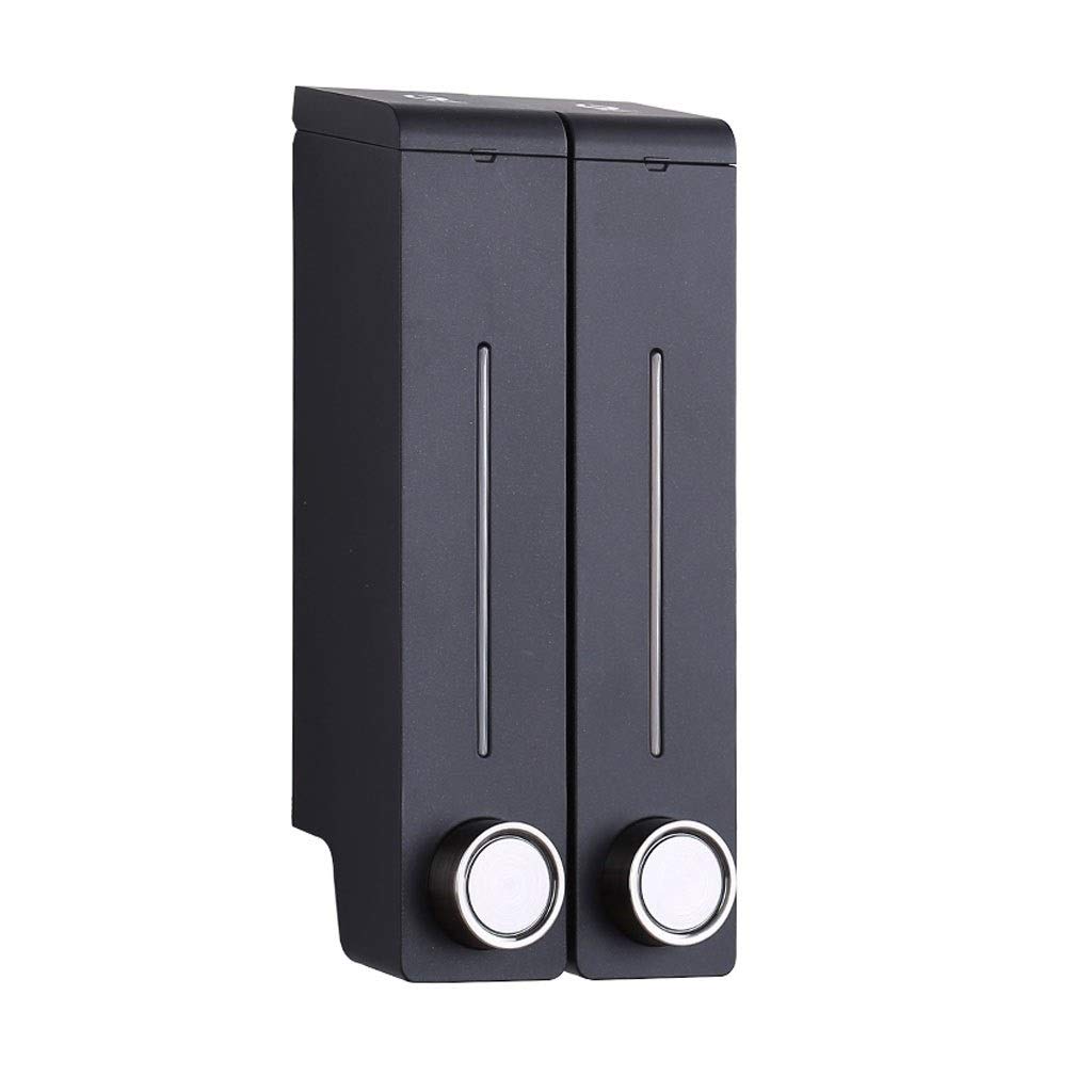 Black 710ml Wall-Mounted Soap Dispenser Pump Bottle - 2 Pack for Bathroom, Shower & Kitchen | Ideal for Liquid Soap, Shampoo, Shower Gel & Dish Soap | Space-Saving Bathroom Organizer & Kitchen Essentials