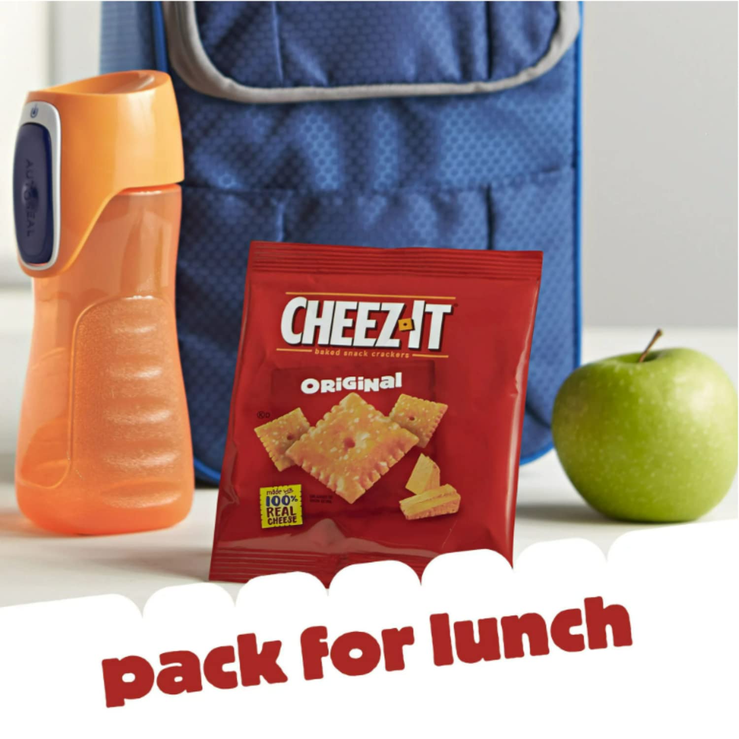 Original Cheese Crackers - Baked Snack Crackers for Office & Kids - 1.5 oz (15 Count) - Perfect for Lunchboxes, After-School Snacks & Workplace Breaks
