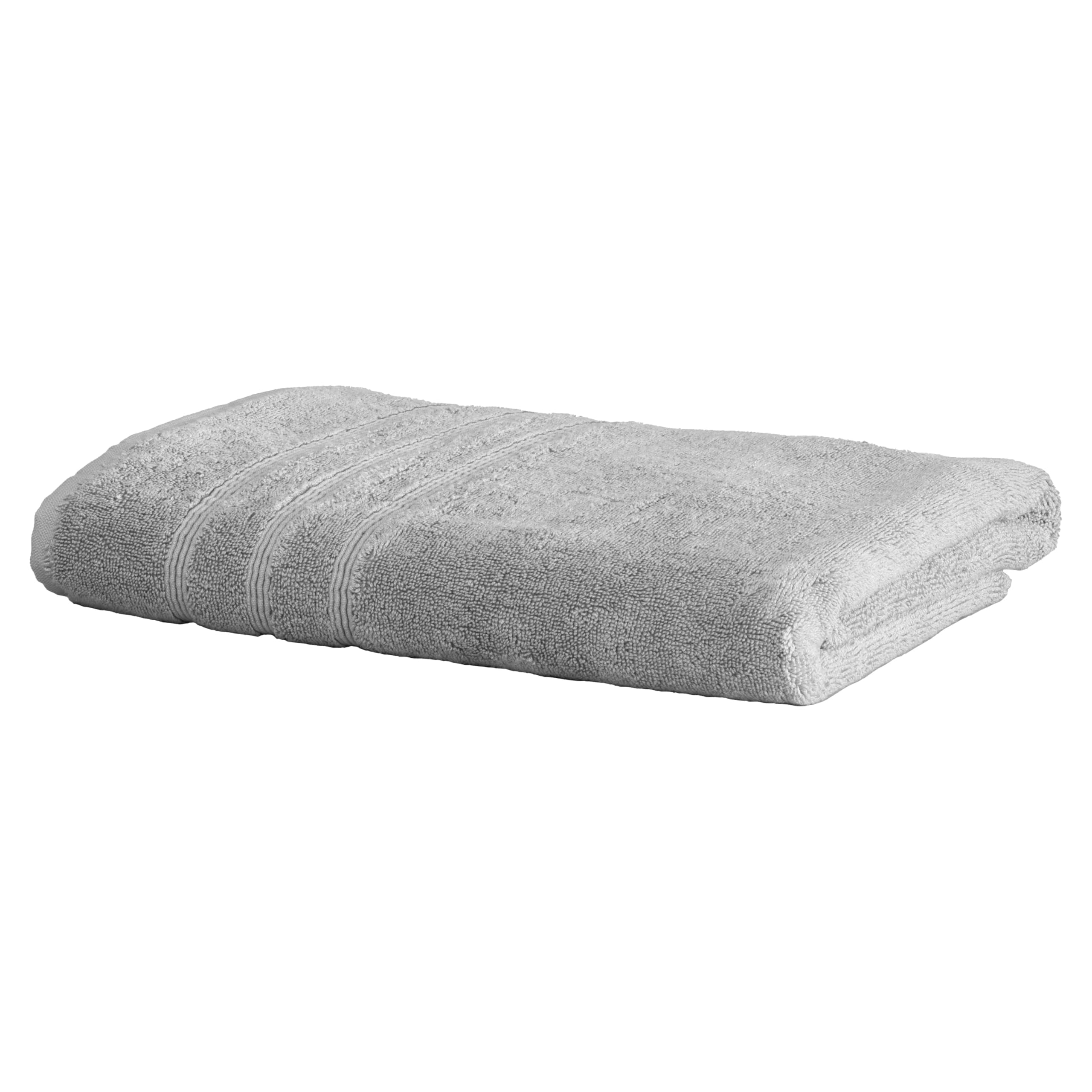 Luxury Turkish Bath Towels 30x58 Inches - 700 GSM Bamboo Viscose & Aegean Combed Cotton - Oversized Light Grey Bath Sheet for Spa, Beach & Luxury Bathroom - Ultra Soft & Absorbent