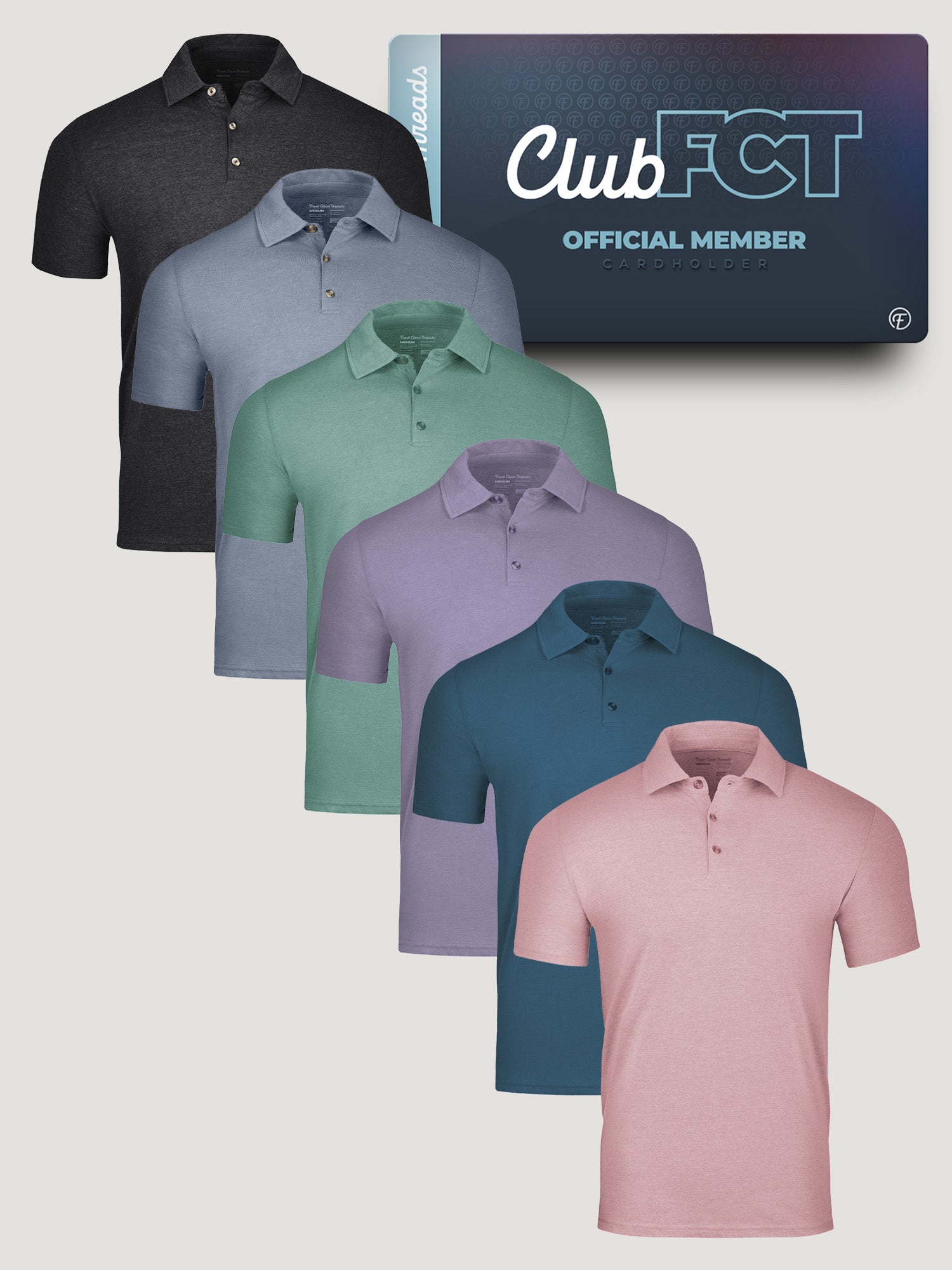 Premium Men's Summer Polo Shirts 6-Pack - Breathable Moisture-Wicking Casual Tees for Golf, Work & Outdoor Activities