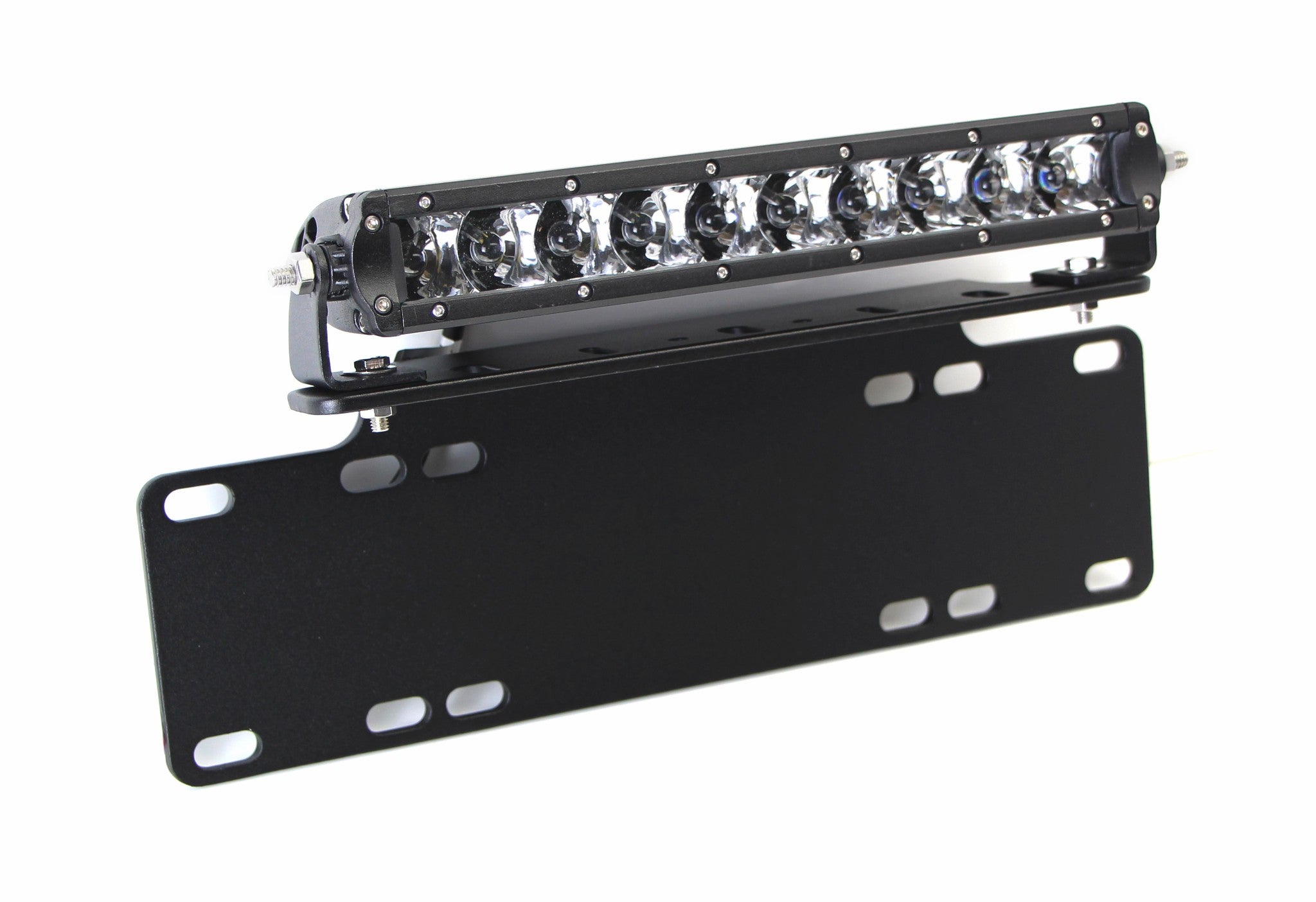 50W CREE LED Light Bar with License Plate Mount Bracket & Wiring Kit - Universal Fit for Trucks, SUVs, Jeeps - Perfect for Off-Roading, Camping & Night Driving
