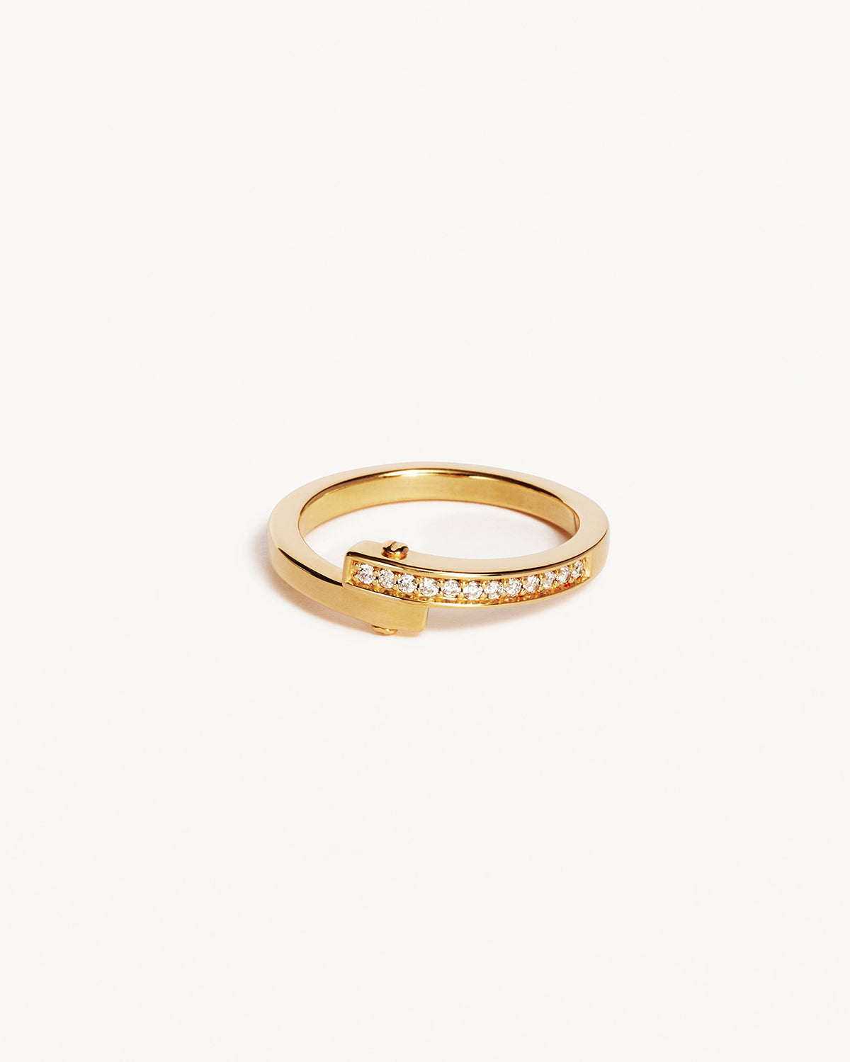 18K Gold Vermeil Connection Ring for Women - Elegant Stackable Band for Everyday Wear, Gift Giving & Special Occasions