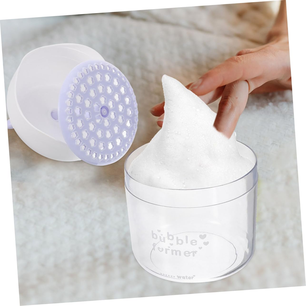 Healeved 2 Pack Manual Face Wash Foamer - Purple Facial Bubble Maker for Cleansing & Shampooing | Perfect for Daily Skincare Routine & Gentle Face Wash at Home