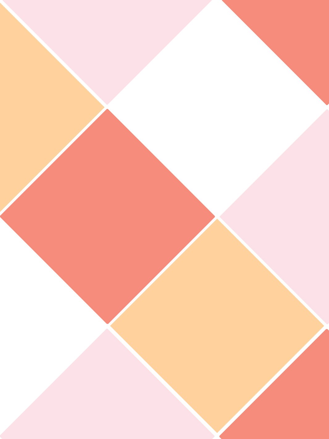 Fisher Price™ Peach 'Diamonds Large' Wallpaper - Premium Self-Adhesive Wall Decor for Nursery, Kids Room & Home Decoration