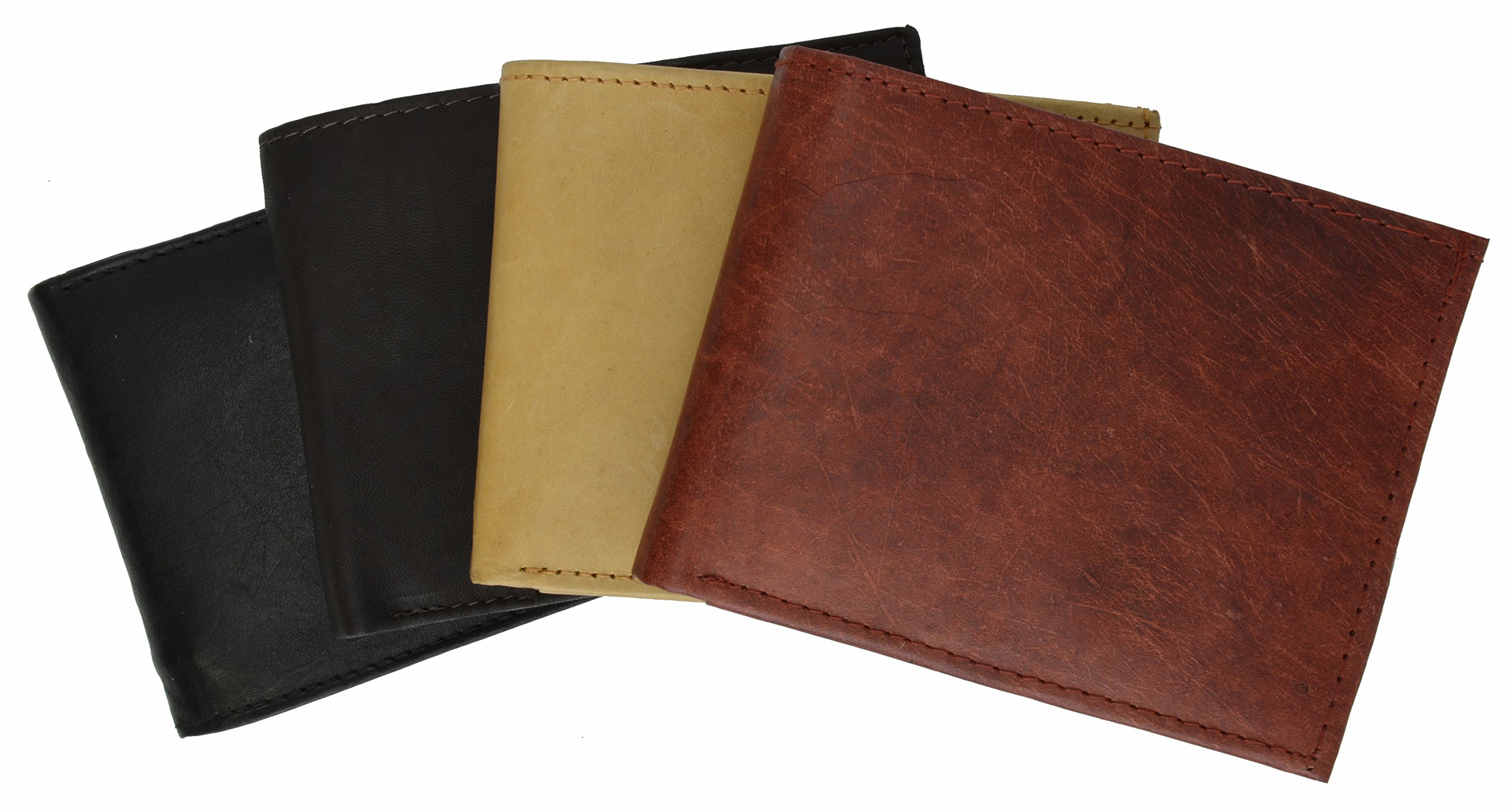 Genuine Leather Bi-Fold Wallet for Men - Premium Brown Leather Wallet with RFID Protection - Perfect for Everyday Use, Travel & Business (MARSHAL)