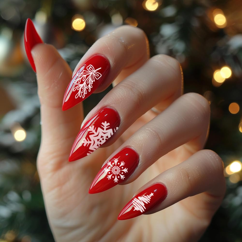 PandaHall Winter Christmas Nail Art Plates Set - 3PCs Reusable DIY Nail Design Templates for Holiday Manicures, Perfect for Christmas Parties & Gift Giving