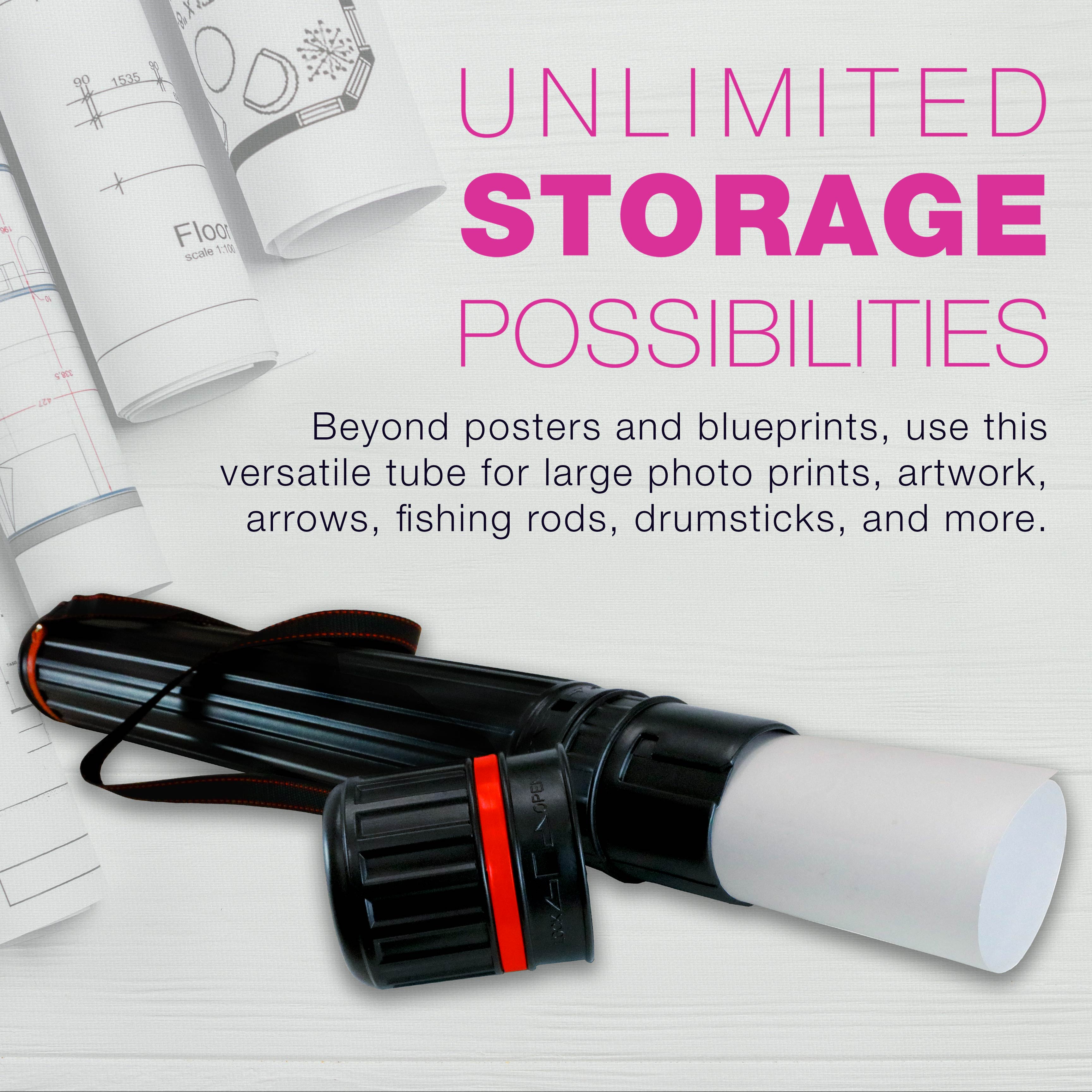 Telescoping Adjustable Poster Tube 30.25