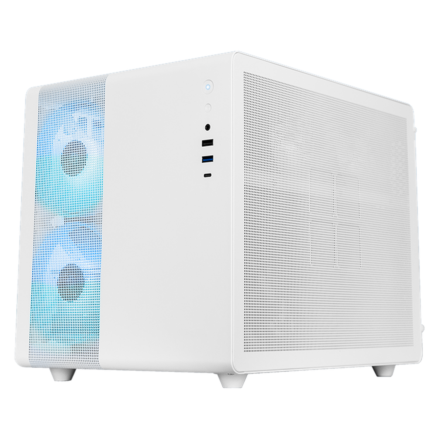 Xtreme PC Gaming Desktop - NVIDIA GeForce RTX 4060, AMD Ryzen 7 5700, 32GB RAM, 1TB SSD, Liquid Cooling, WiFi, Mini White Tower - Perfect for 4K Gaming, Streaming & Content Creation