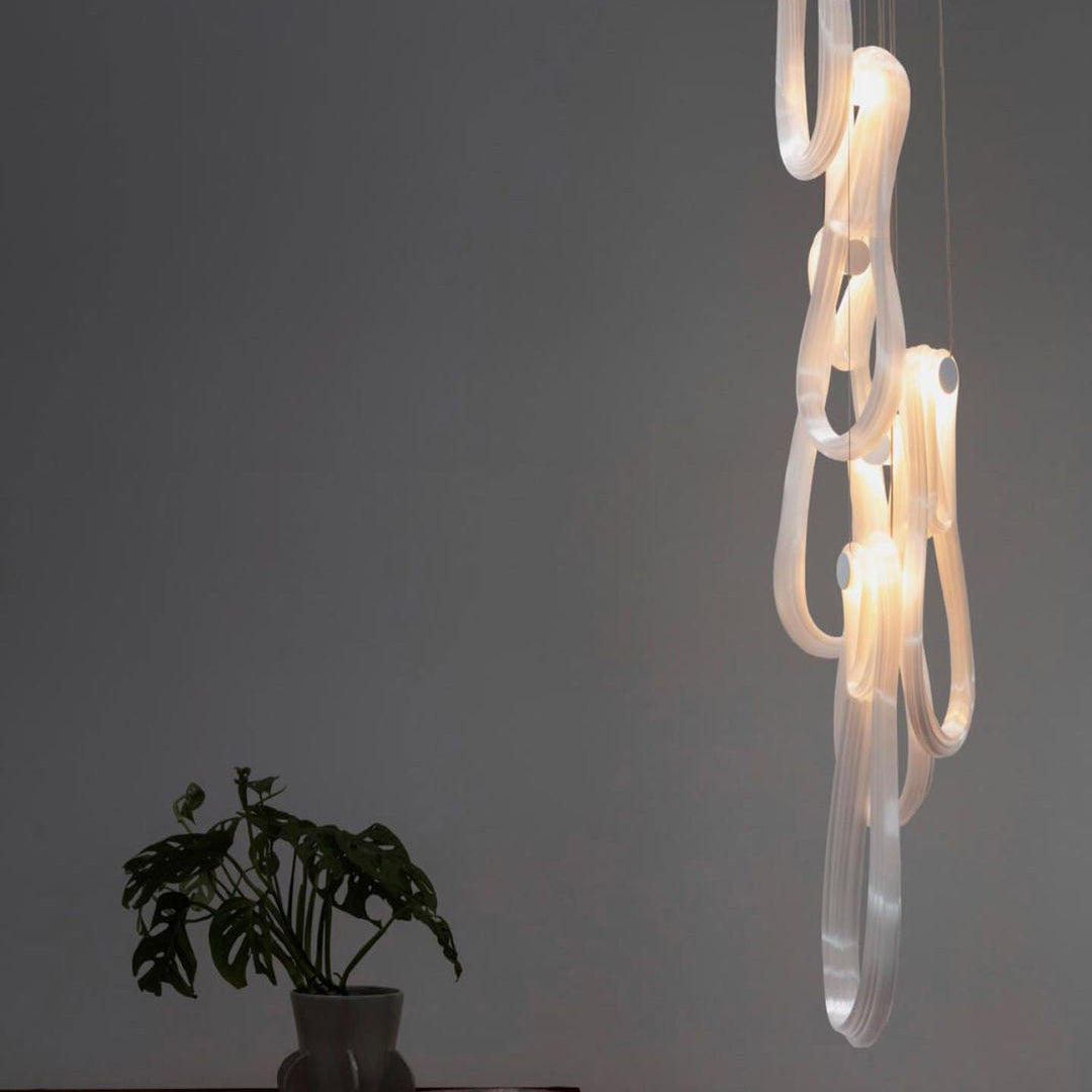 Foldable Microfilament Pendant Lights - Modern Hanging Fixtures for Bedroom, Living Room, and Dining Room Decor