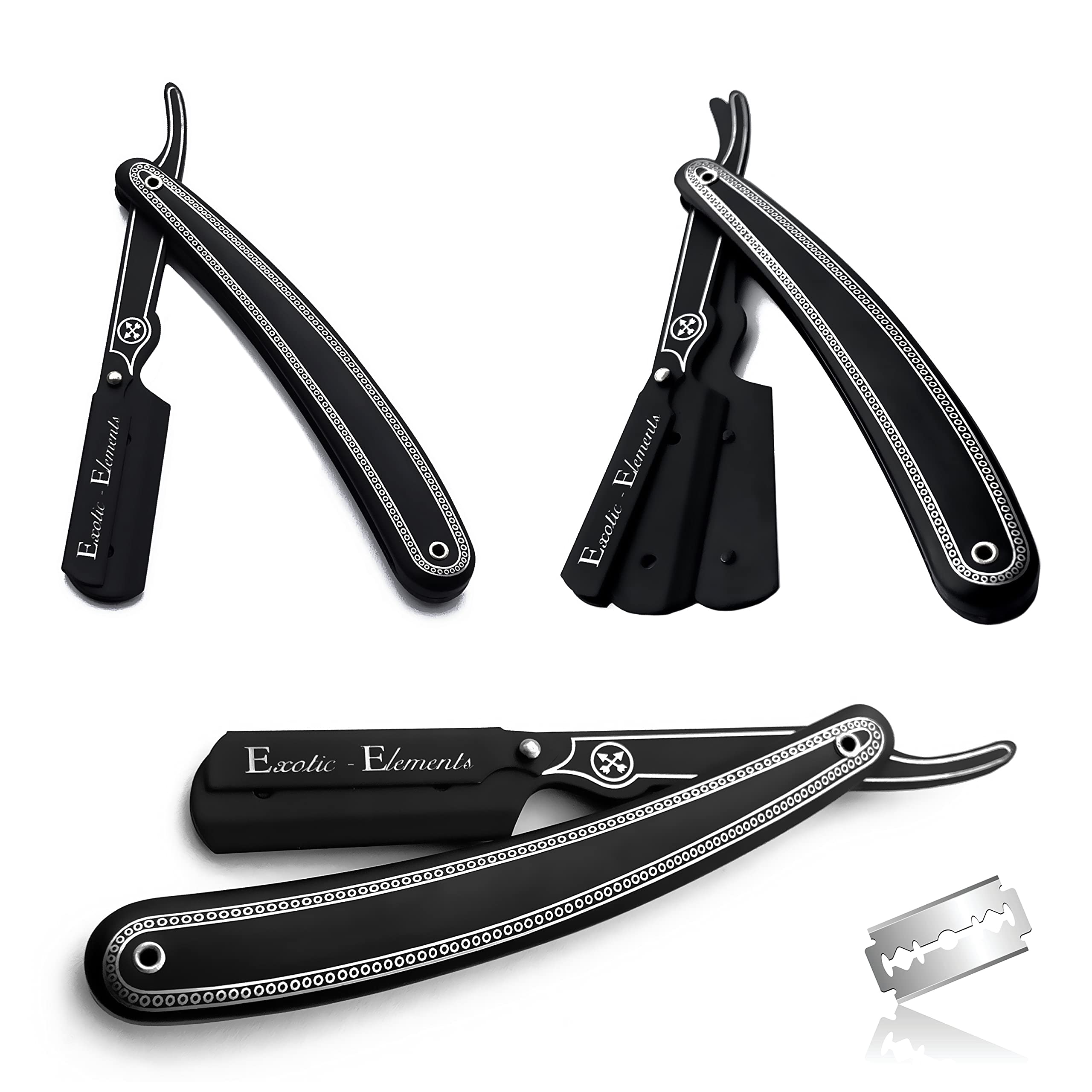 Professional Barber Straight Edge Razor - High-Quality Steel Shaving Blade for Barbershops & Salons - Compatible with Disposable Double Edge Blades - Perfect for Precise Shaving & Grooming at Home or Salon